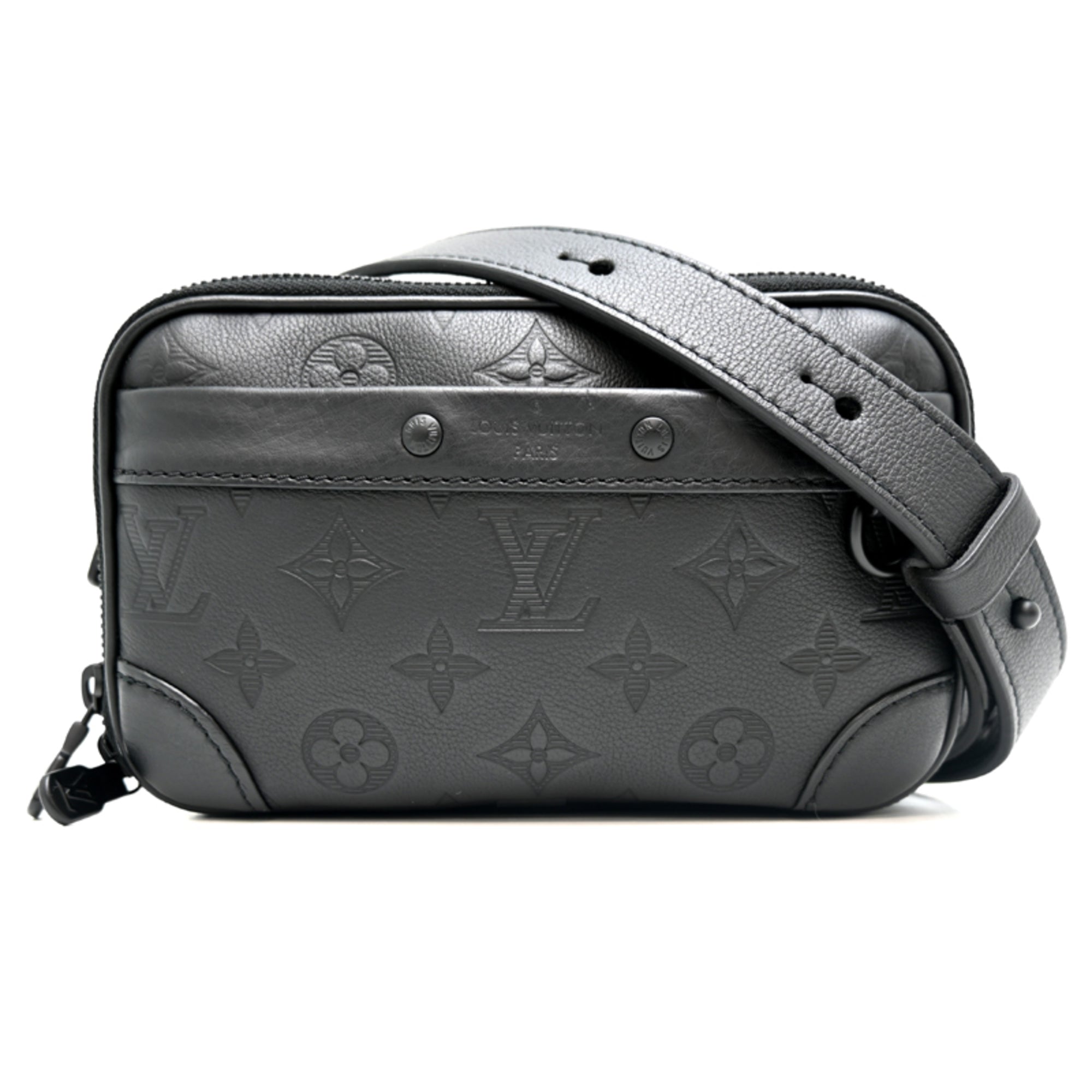 Louis Vuitton Black Monogram Shadow Shoulder Bag (Pre-Owned)