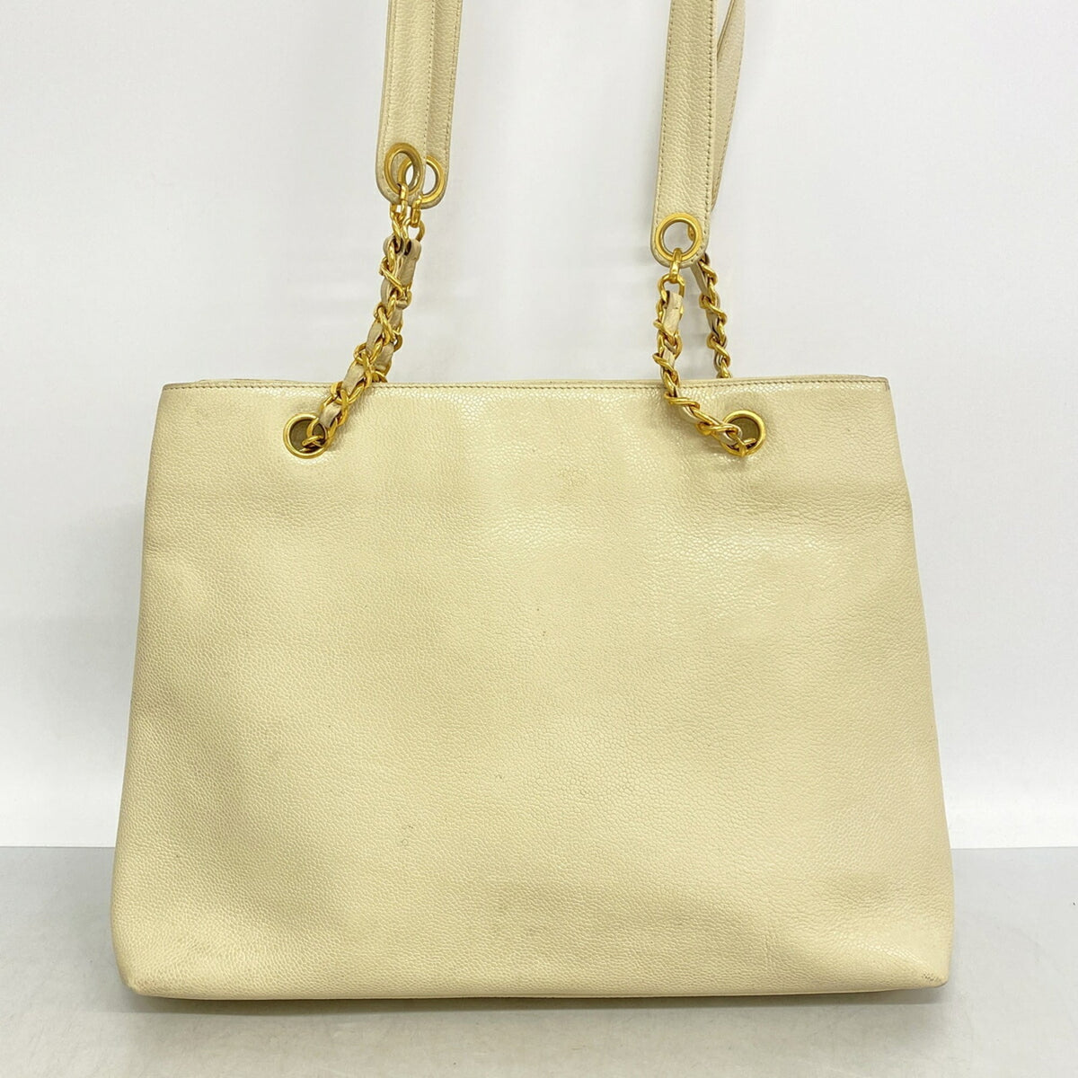 Chanel Ivory Grained Calfskin Tote Bag (Pre-Owned)