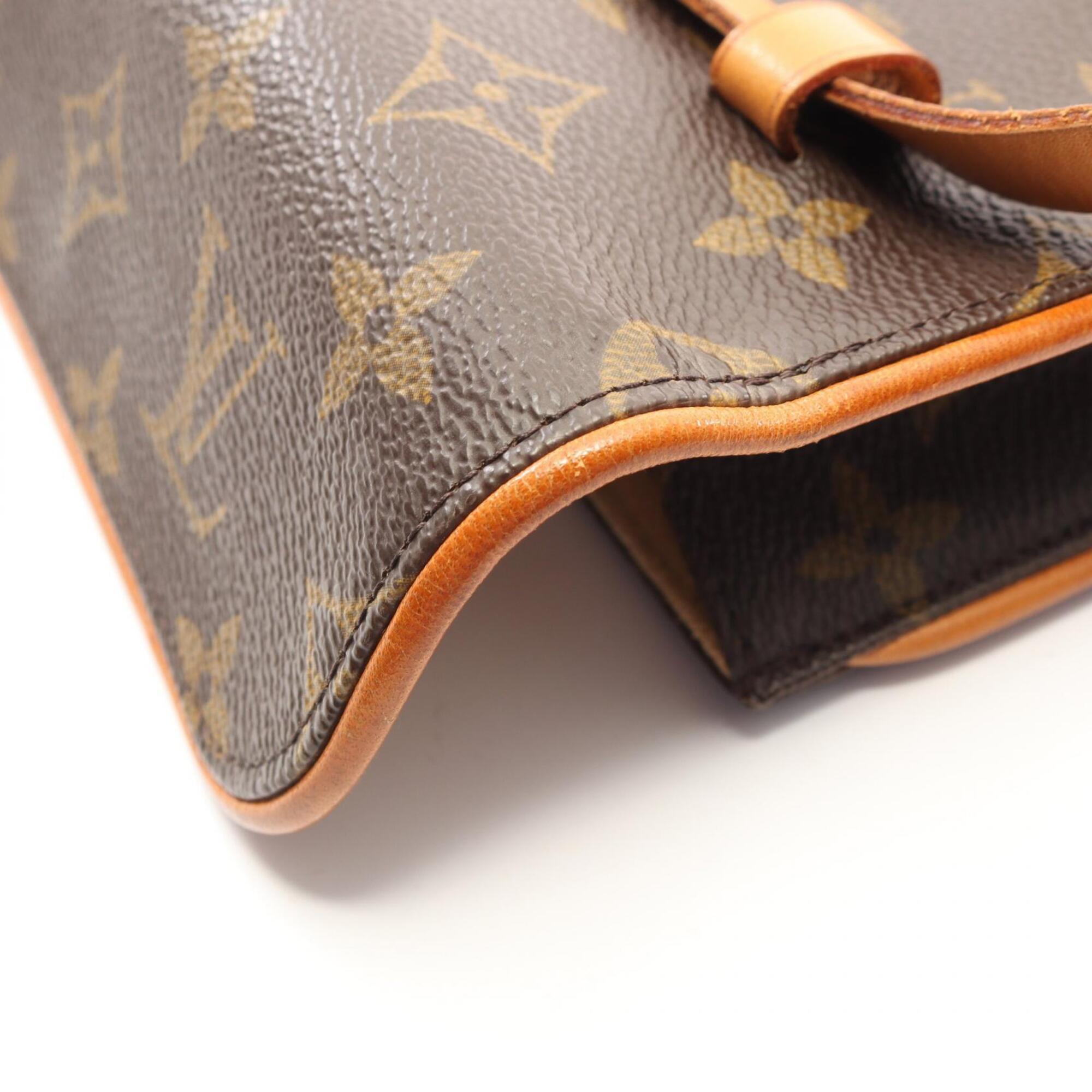 Louis Vuitton Brown Coated Canvas Leather Fanny Pack Handbag (Pre-Owned)