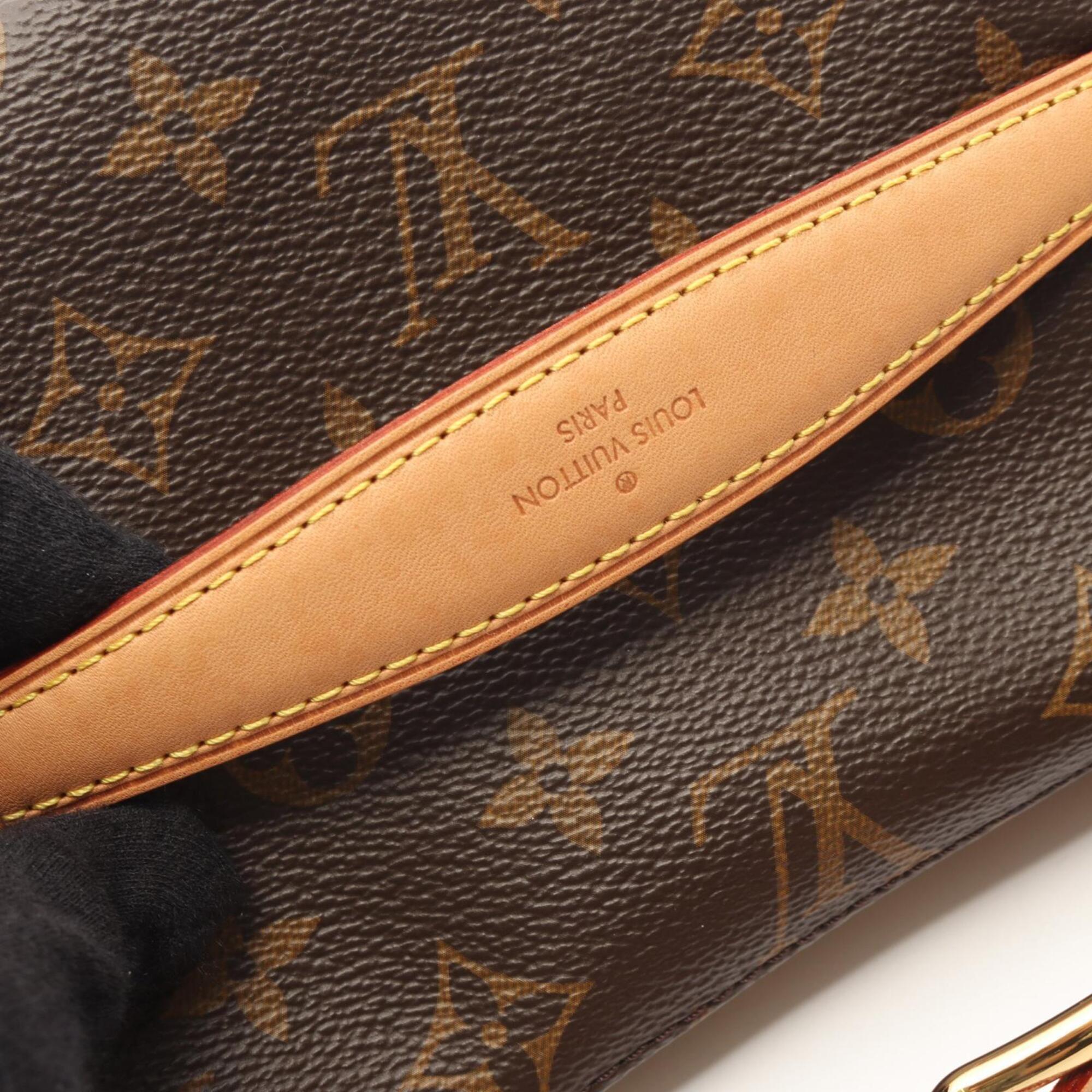 Louis Vuitton Brown Coated Canvas Leather Fanny Pack Handbag (Pre-Owned)