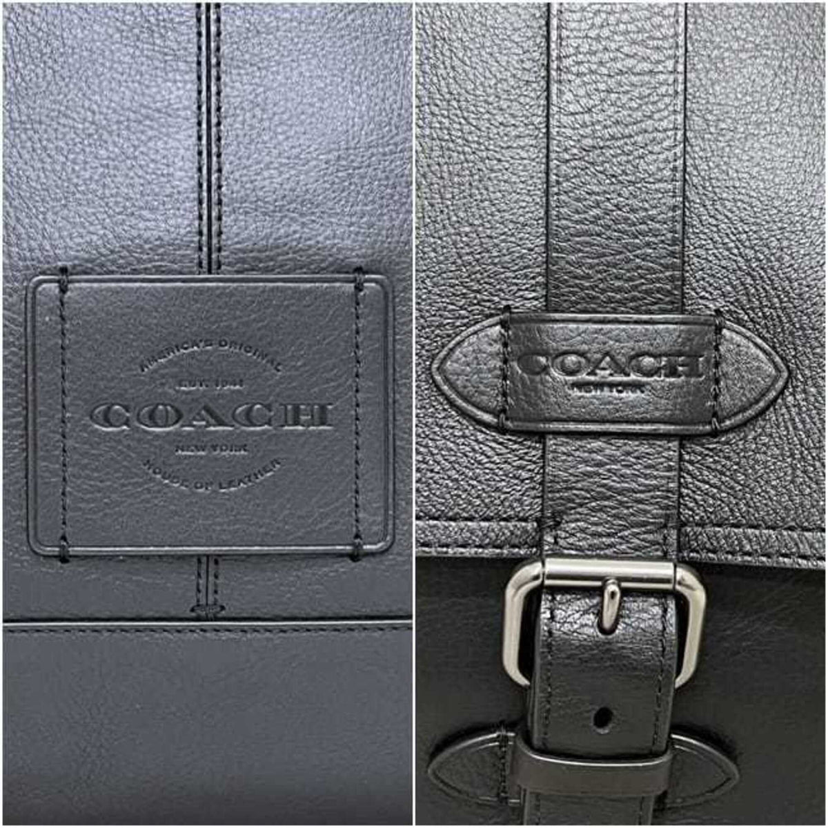 Coach Black Leather Crossbody Bag Shoulder Bag (Pre-Owned)