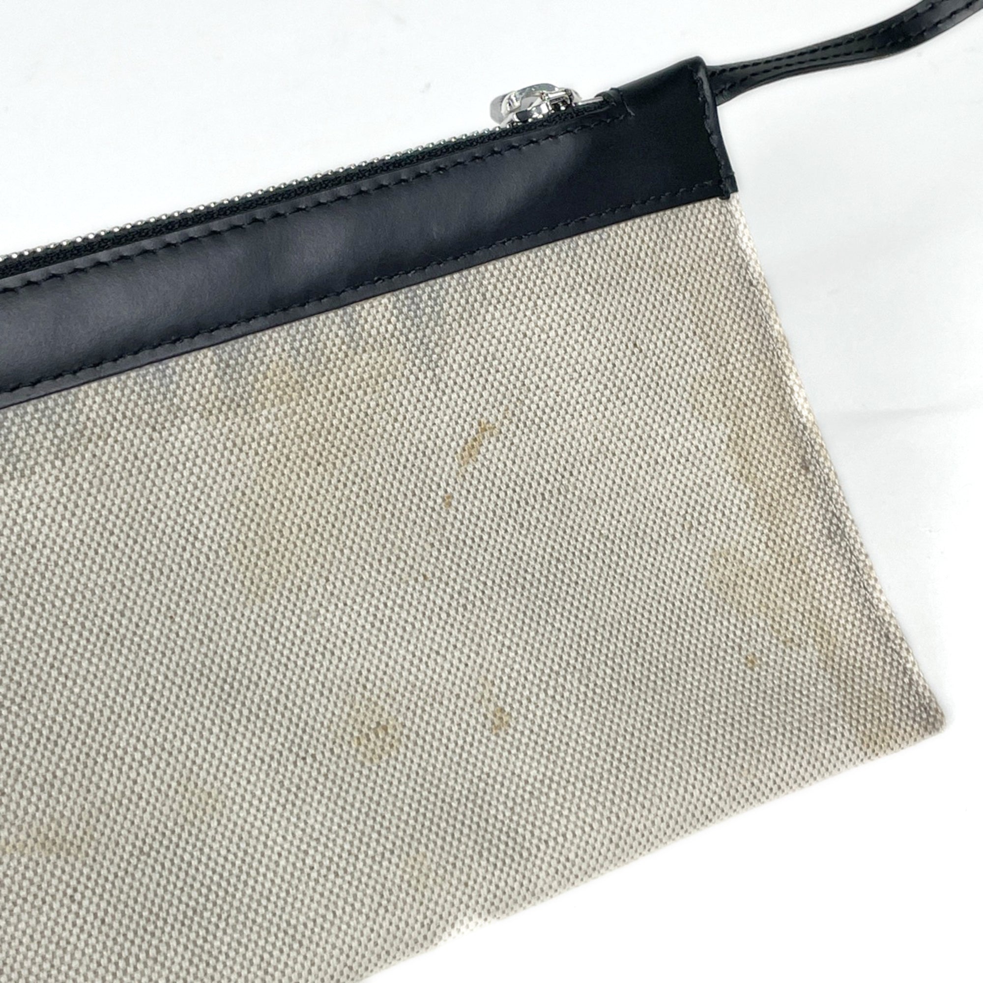 Balenciaga Black Ivory Navy Canvas Tote Bag (Pre-Owned)
