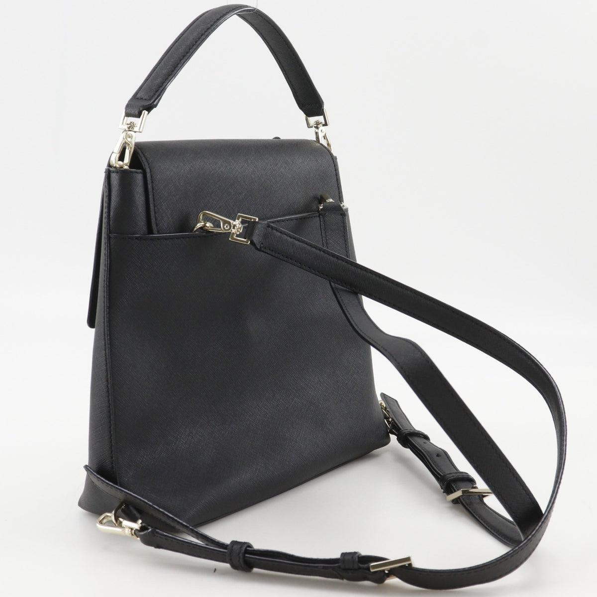 Kate Spade Black Leather Backpack (Pre-Owned)