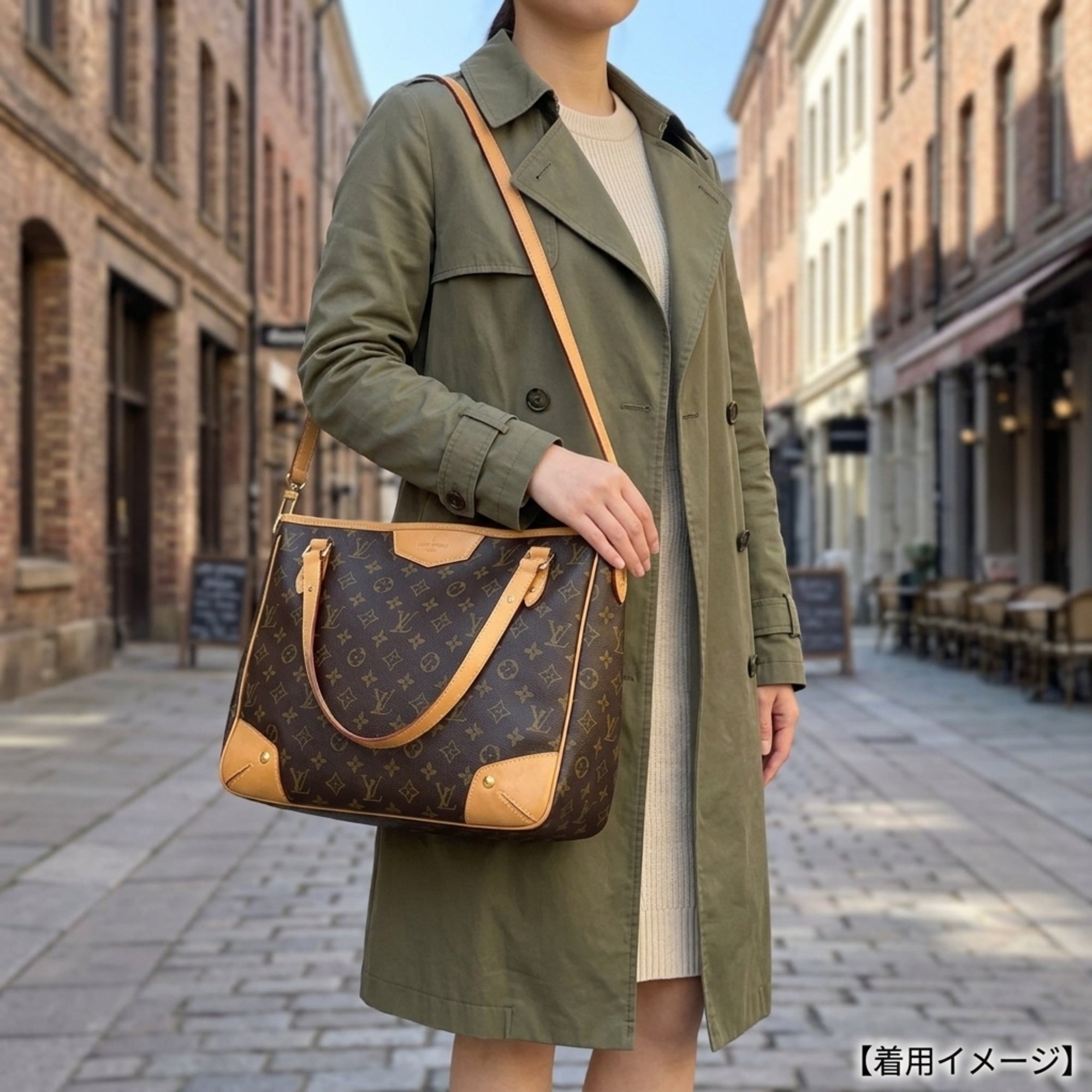 Louis Vuitton Brown Monogram Canvas Shoulder Bag (Pre-Owned)