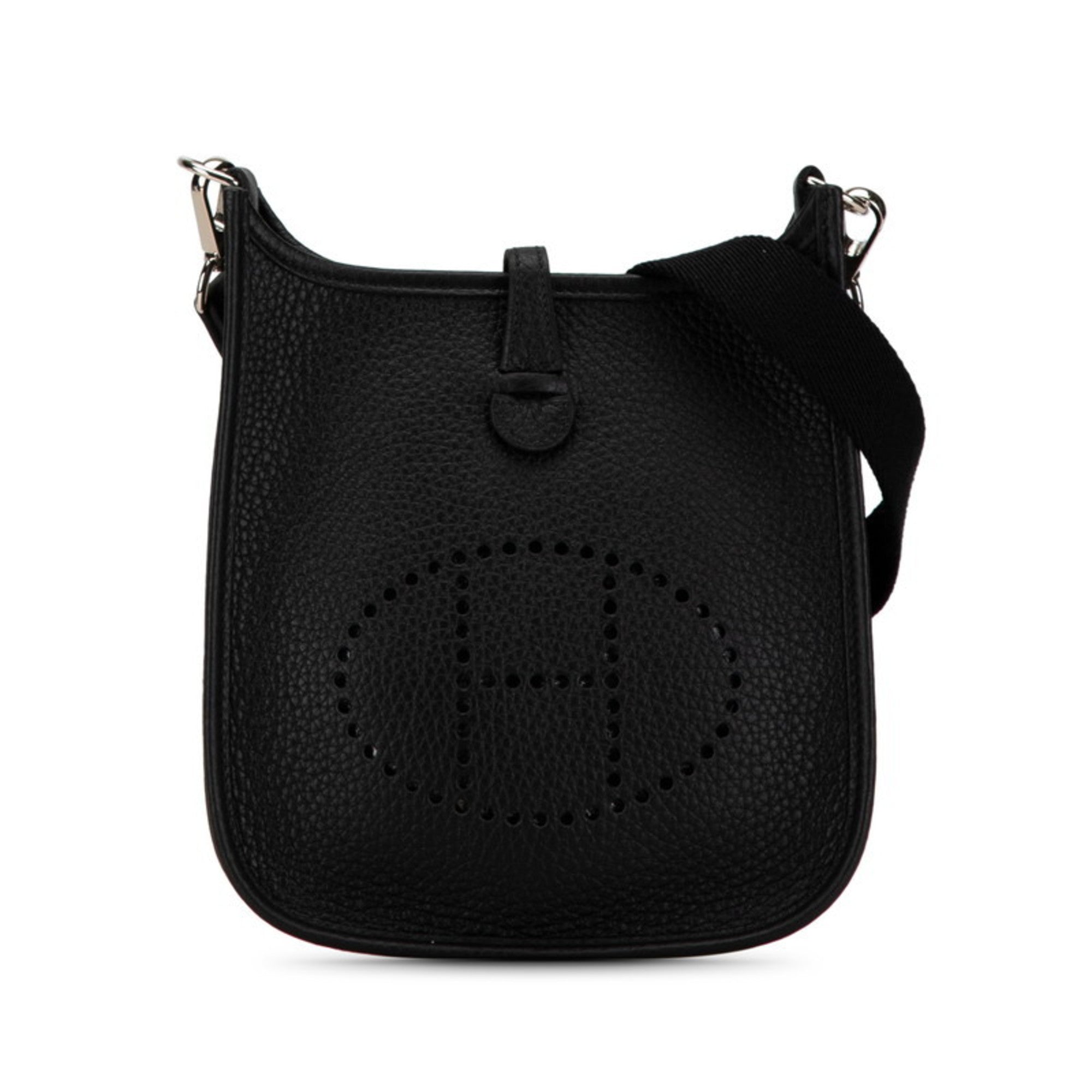 Hermes Evelyne Black Taurillon Clemence Leather Shoulder Bag (Pre-Owned)