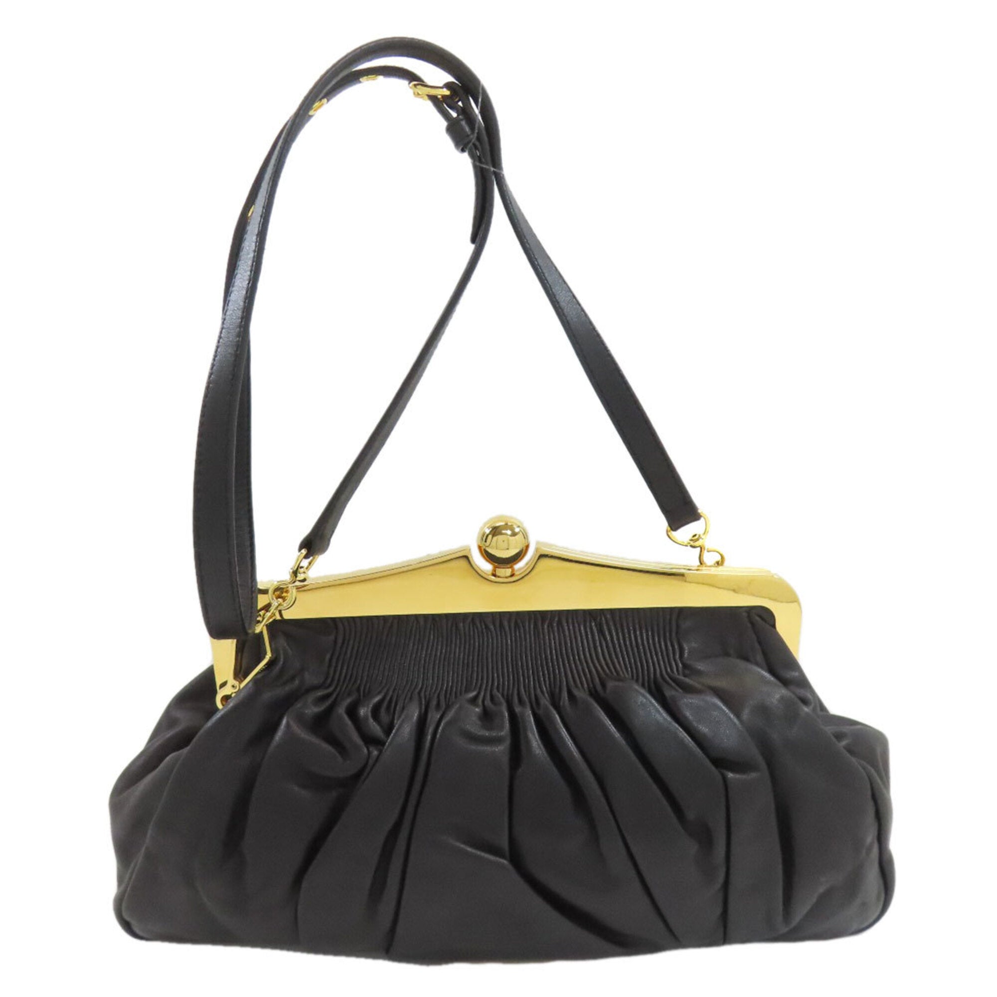 Miu Miu Black Leather Shoulder Bag (Pre-Owned)