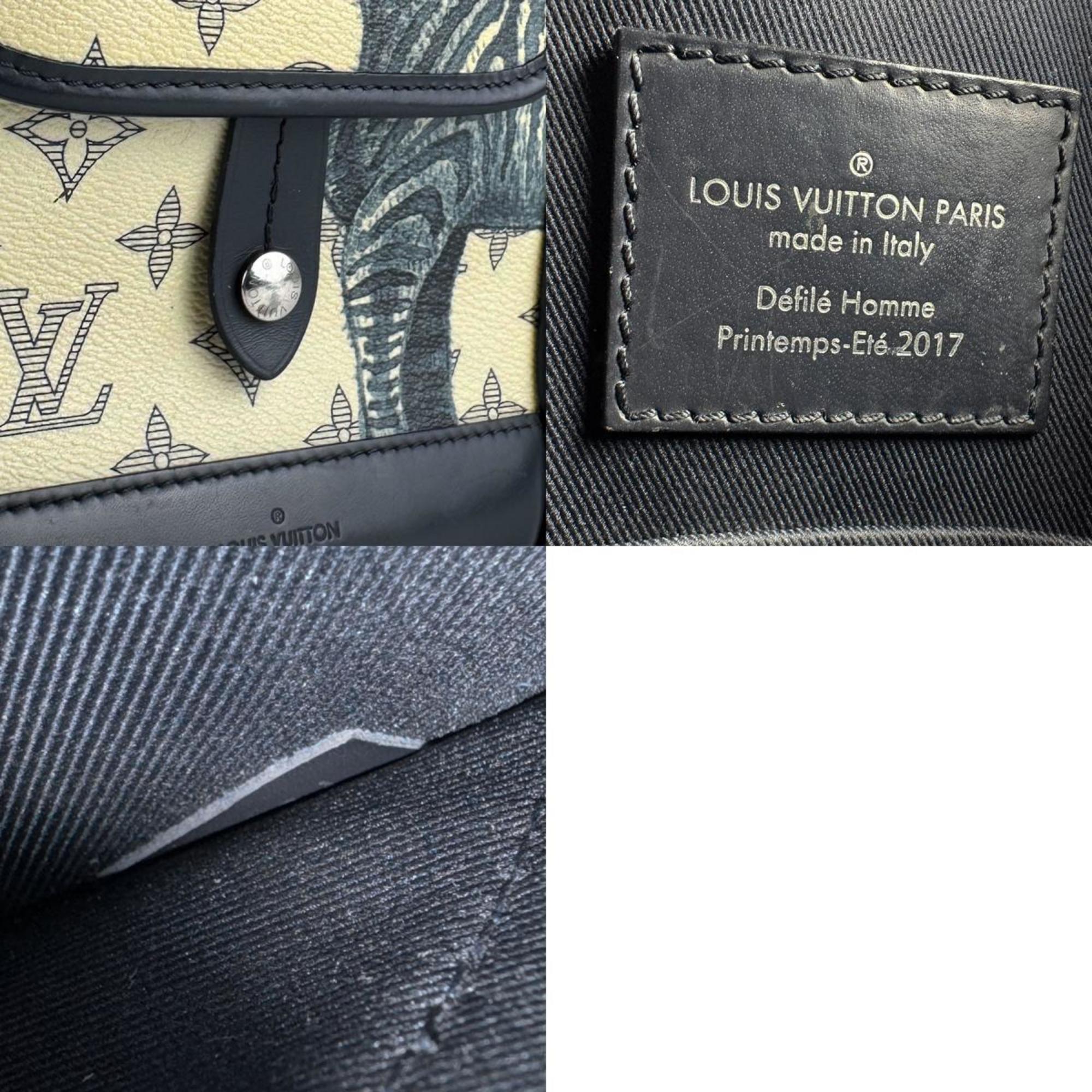 Louis Vuitton Ivory Navy Monogram Shoulder Bag (Pre-Owned)