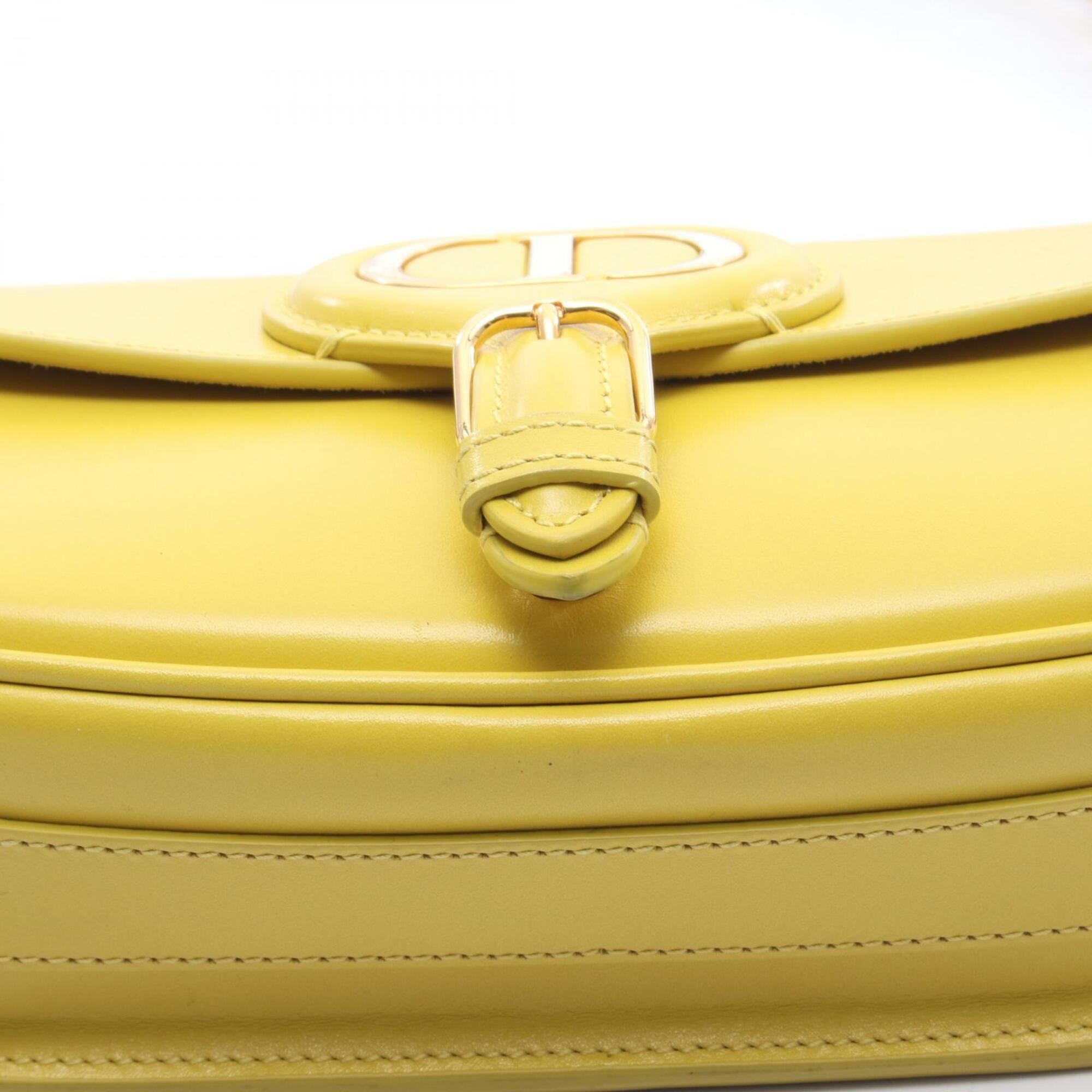 Christian Dior Yellow Leather Handbag Shoulder Bag (Pre-Owned)