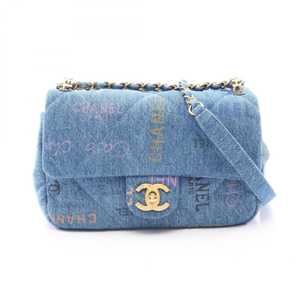 Chanel Matelasse Blue Denim Shoulder Bag (Pre-Owned)
