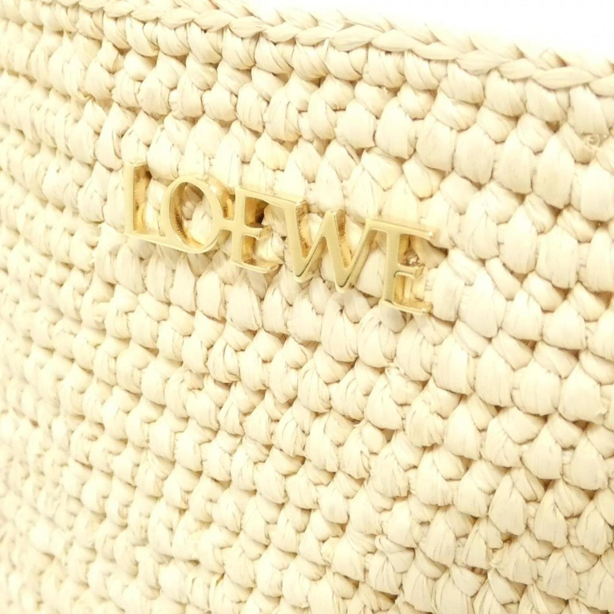 Loewe Beige Raffia Leather Handbag (Pre-Owned)