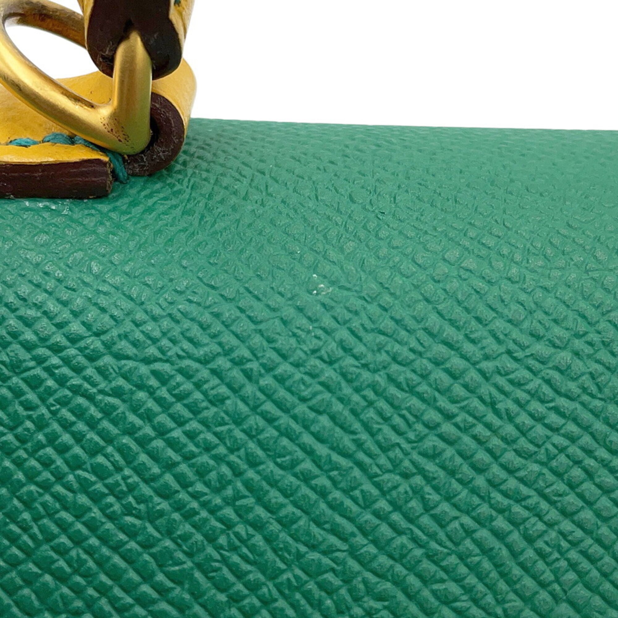 Hermes Green Yellow Epsom Leather Handbag (Pre-Owned)