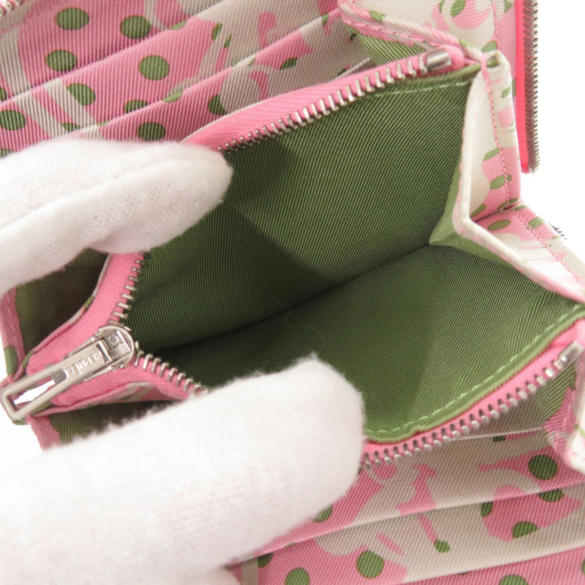Hermes Rose Confetti Epsom Leather Silk Coin Purse/Coin Case (Pre-Owned)