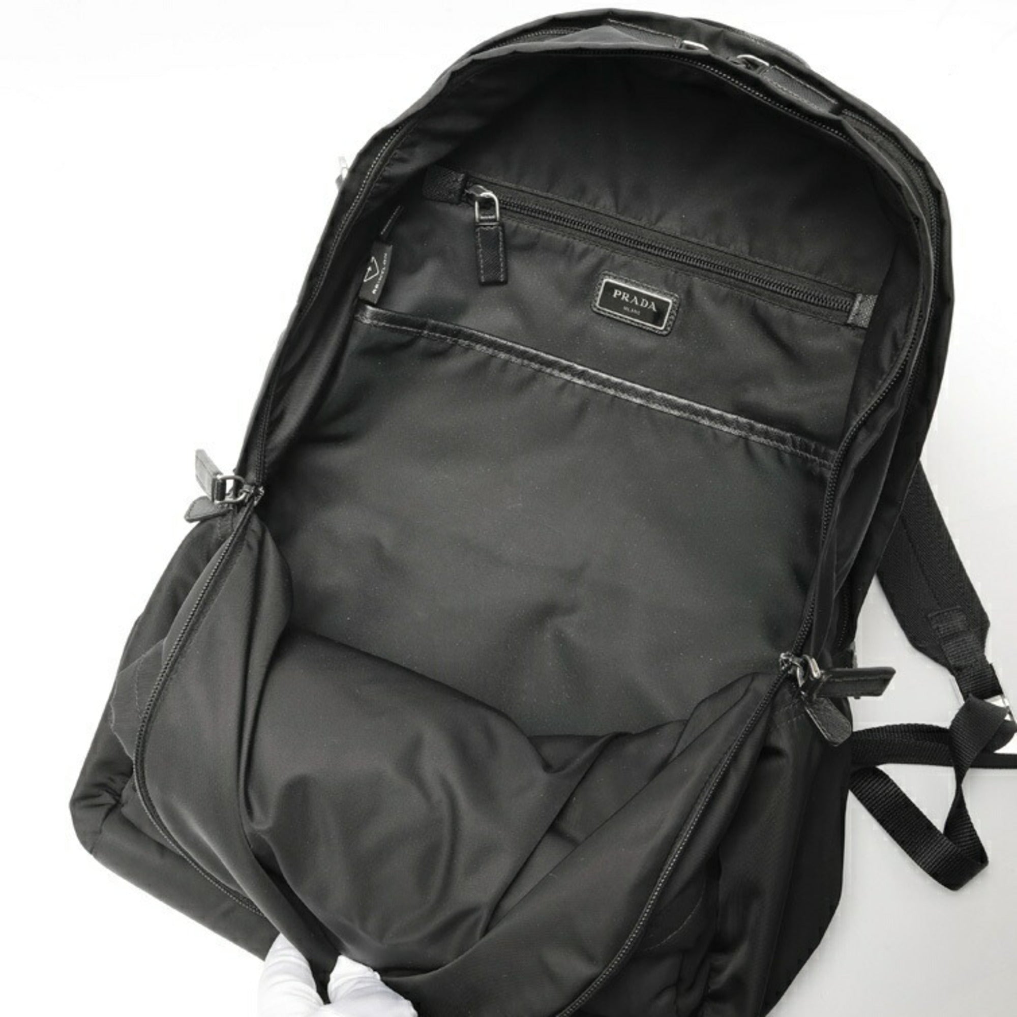 Prada Black Nylon Backpack (Pre-Owned)