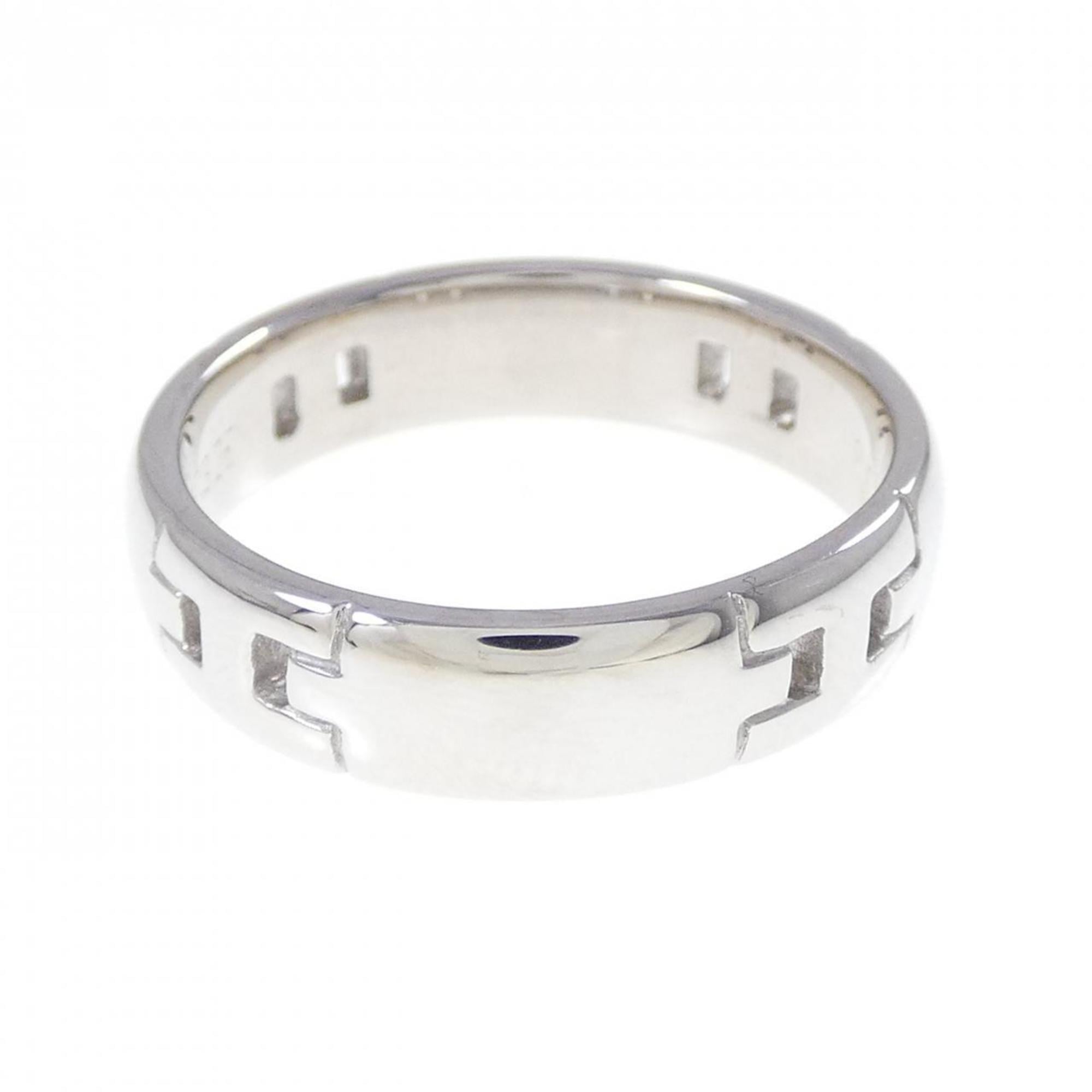 Hermes White Gold White Gold (18K) Band Ring (Pre-Owned)