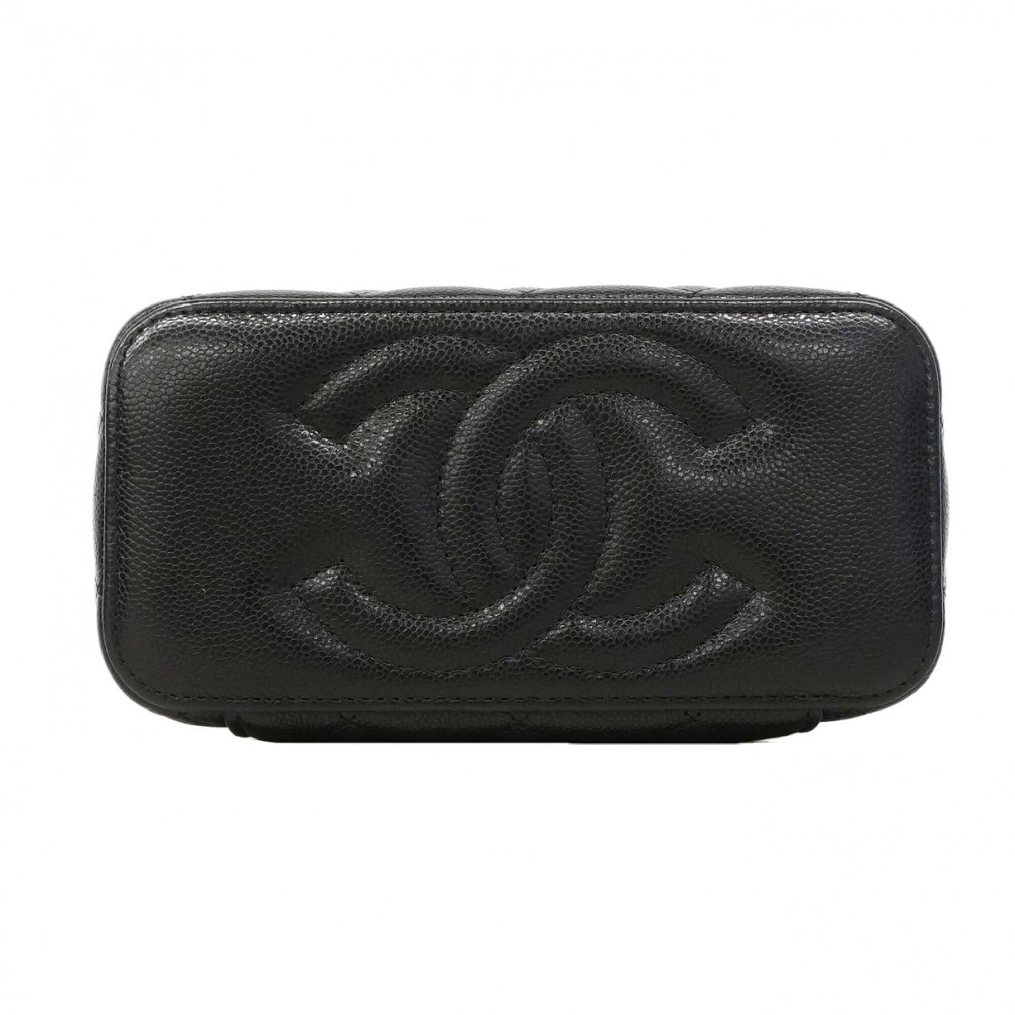 Chanel Black Grained Calfskin Vanity Bag (Pre-Owned)