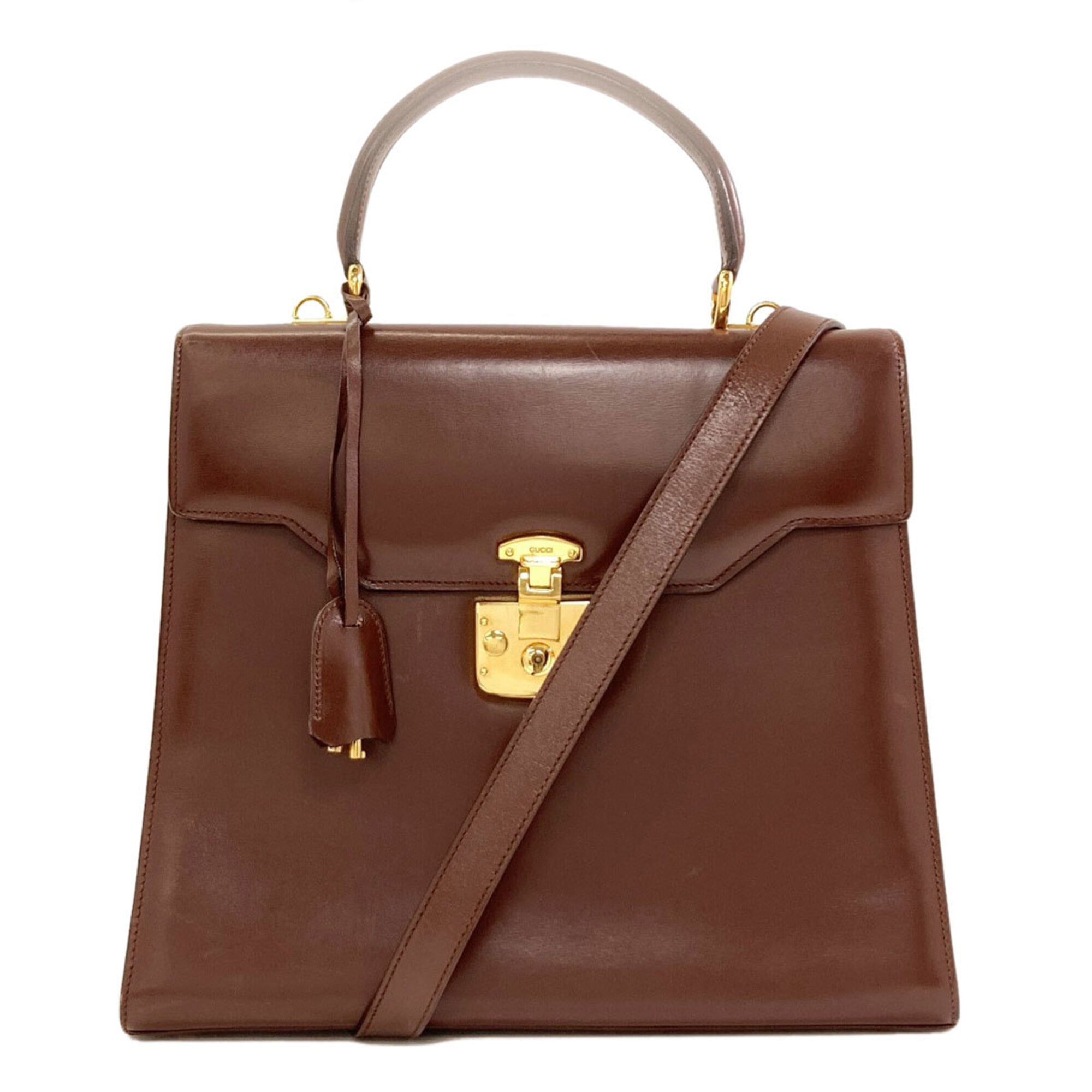 Gucci Brown Leather Handbag (Pre-Owned)