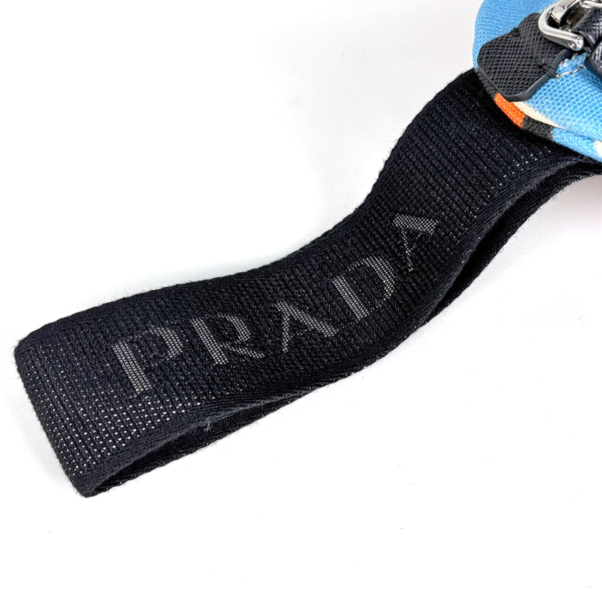 Prada Multi-Color Orange Canvas Pouch (Pre-Owned)