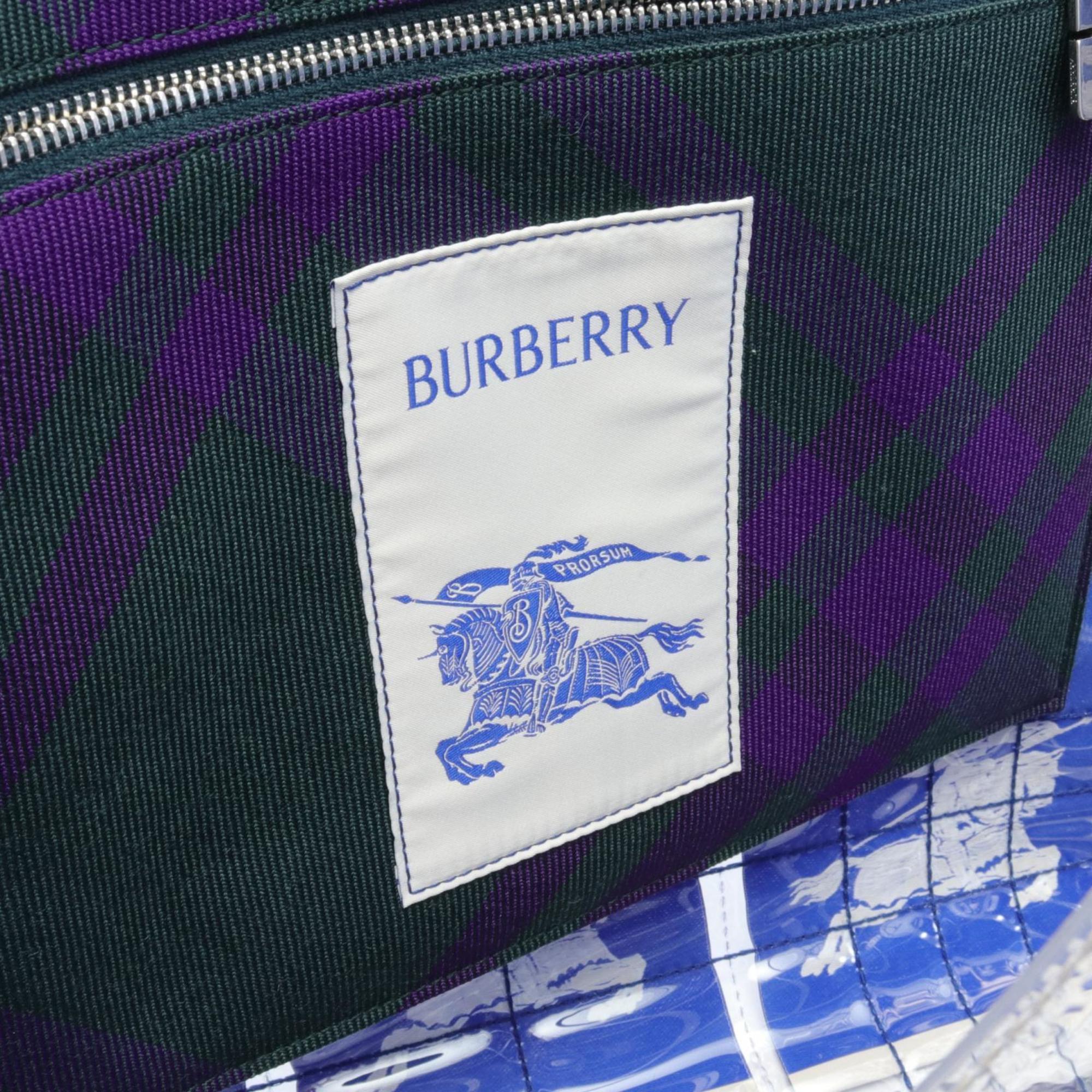 Burberry Blue Clear White Pvc Tote Bag