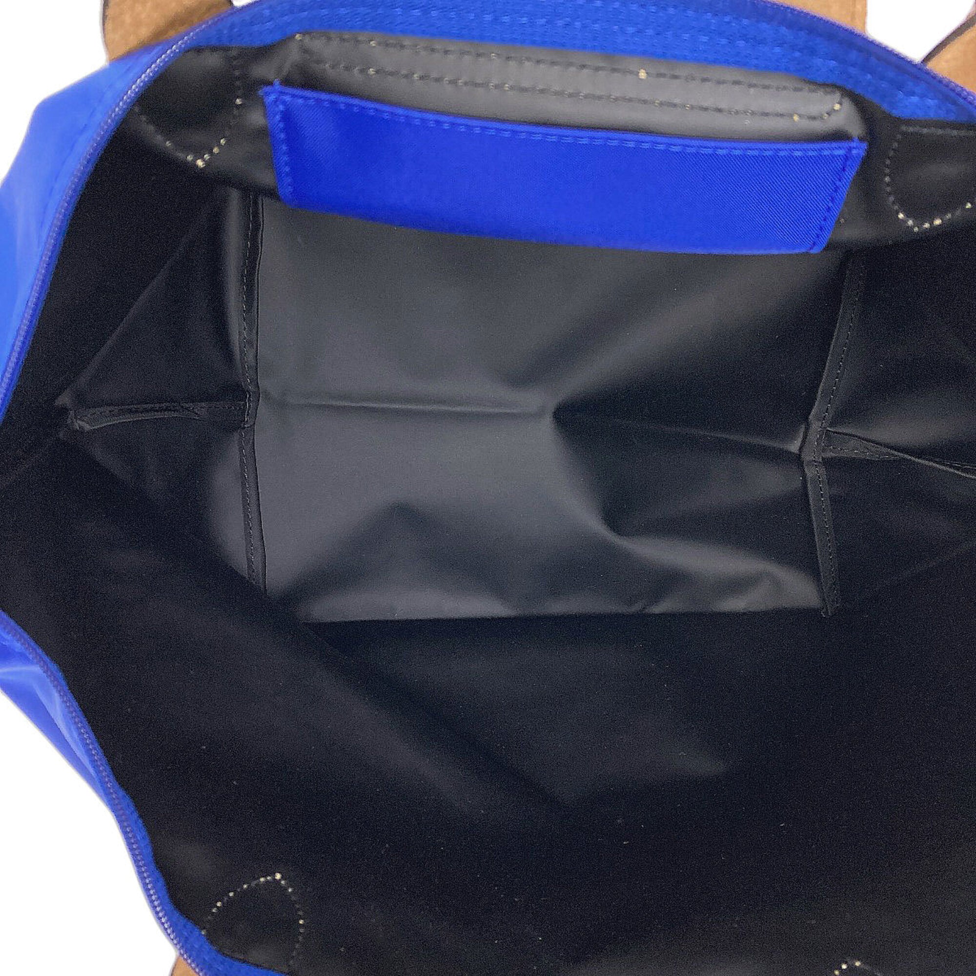 Longchamp Le Pliage Blue Nylon Tote Bag (Pre-Owned)