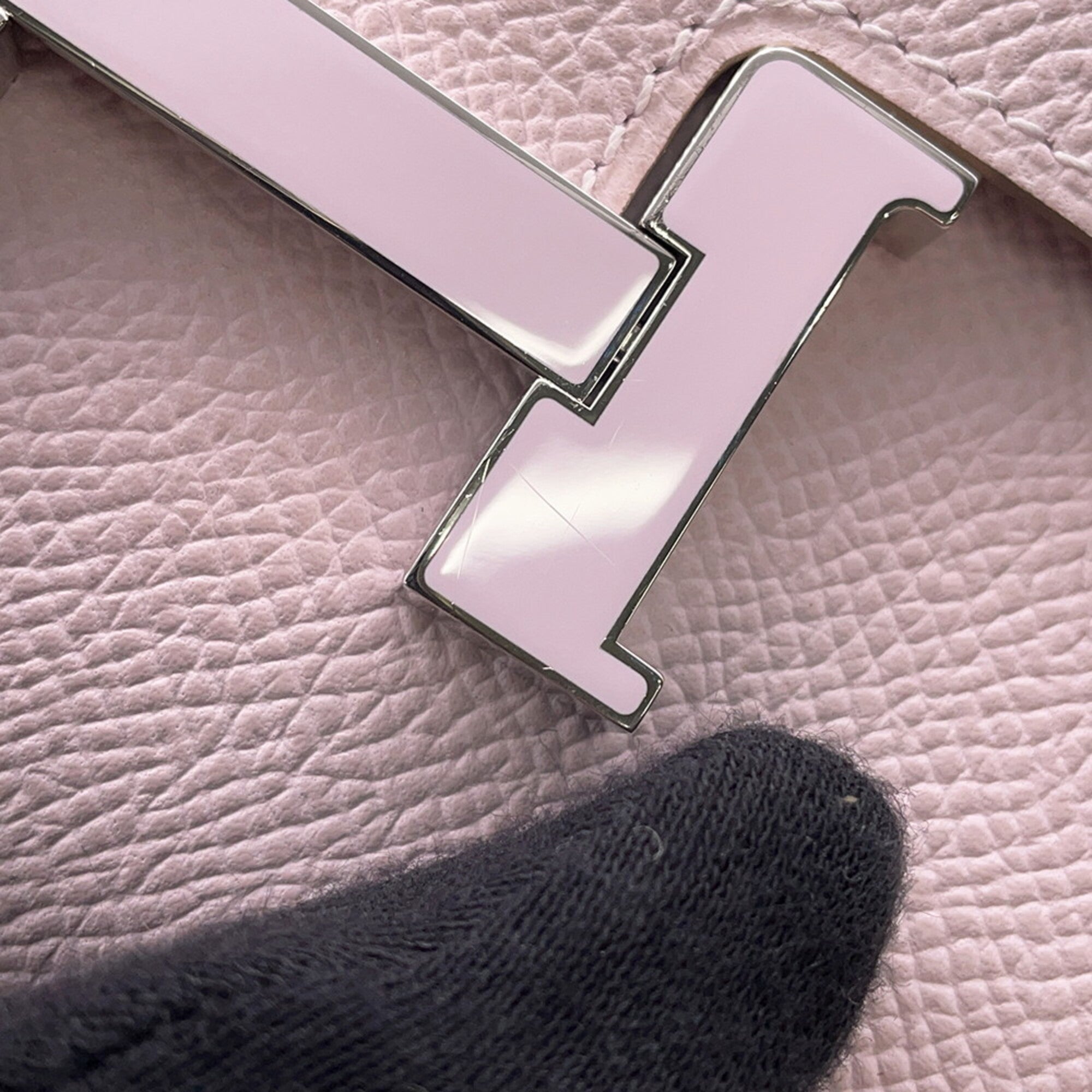 Hermes Pale Pink Epsom Leather Long Wallet (Bi-Fold) (Pre-Owned)
