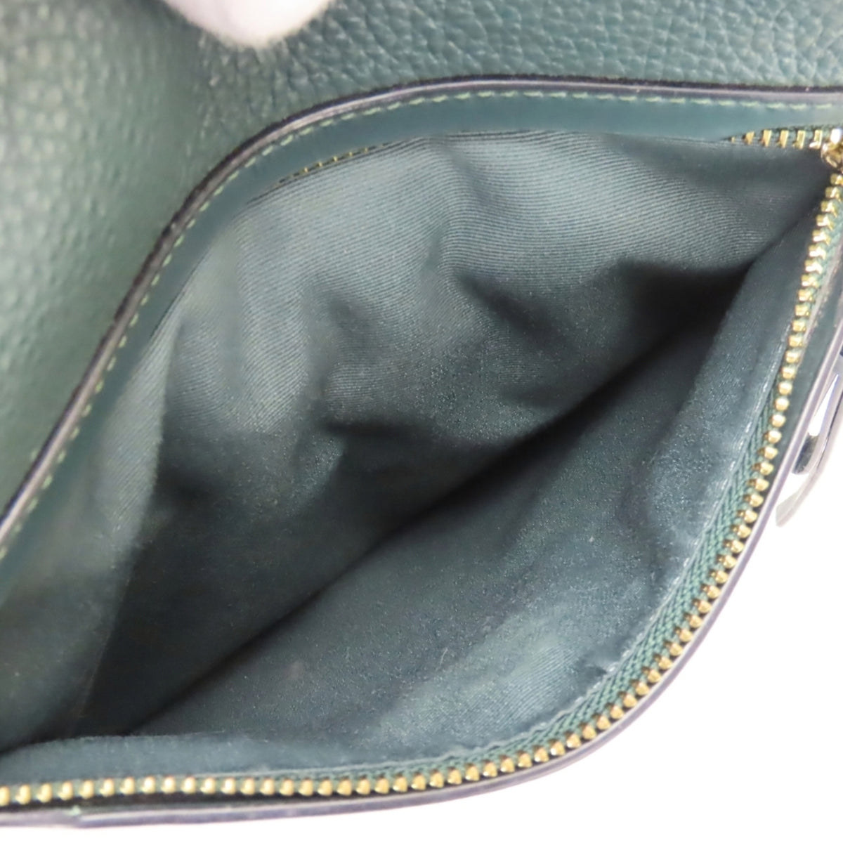Coach Dark Green Leather Shoulder Bag (Pre-Owned)