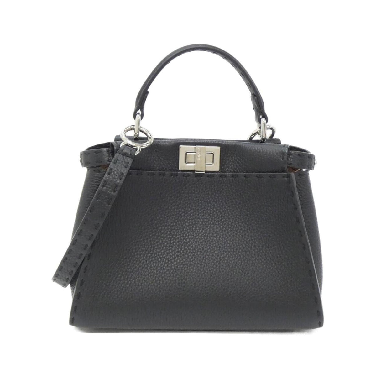 Fendi Black Leather Handbag (Pre-Owned)