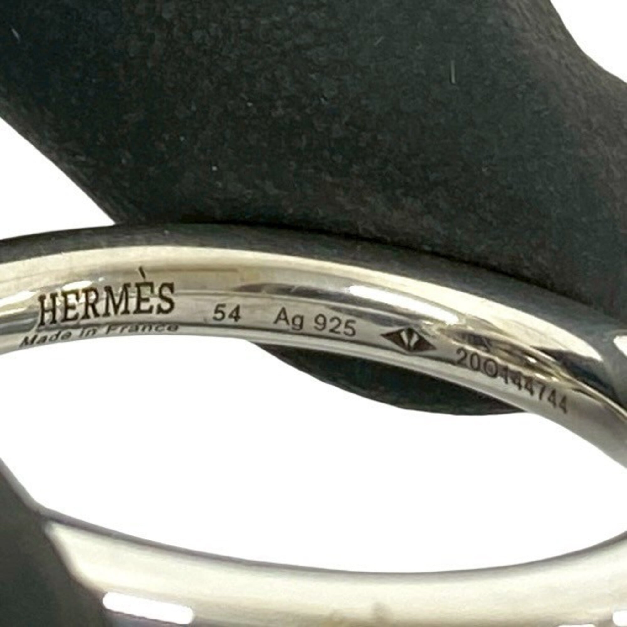 Hermes Silver Silver 925 Band Ring (Pre-Owned)