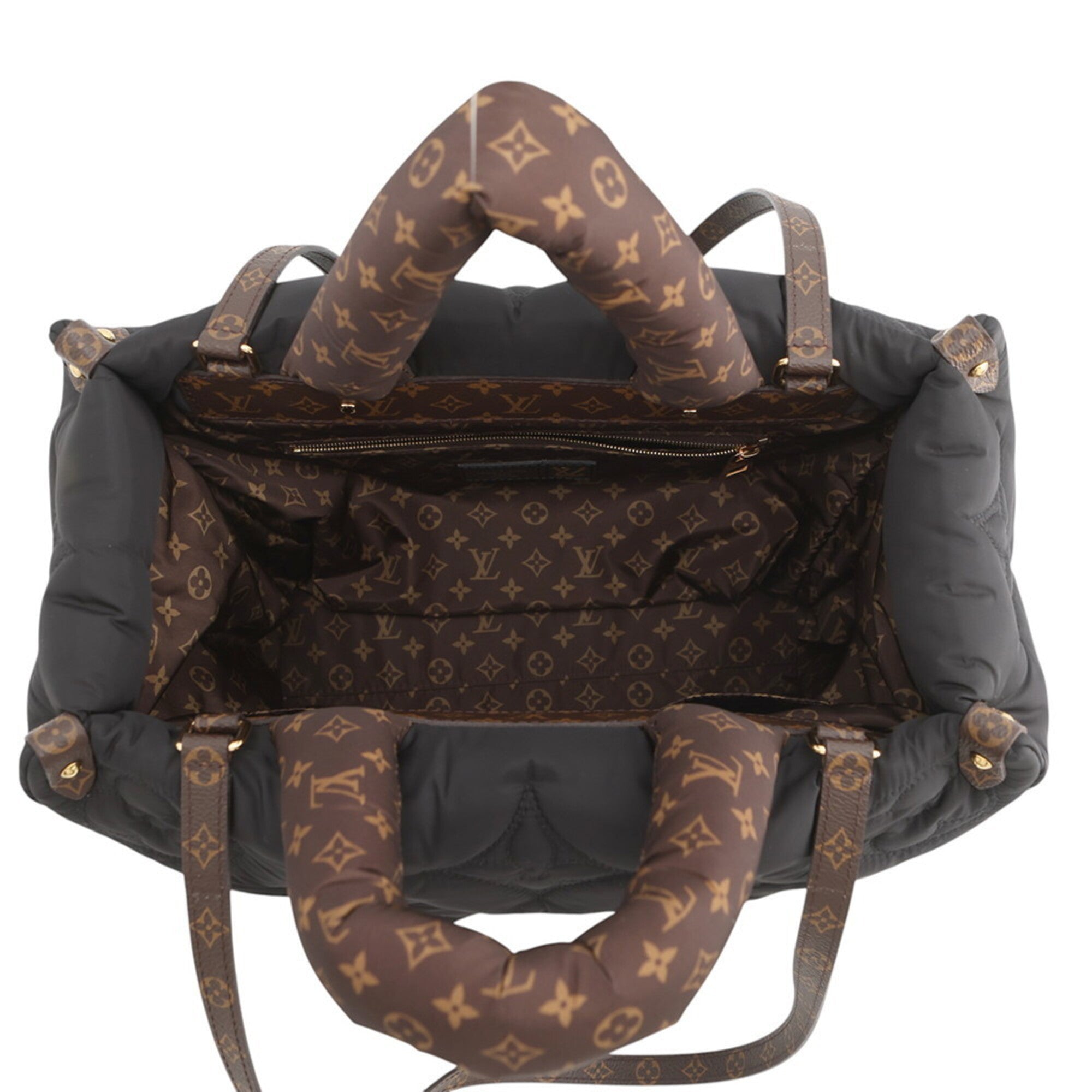 Louis Vuitton Black Noir Nylon Monogram Handbag Tote Bag (Pre-Owned)