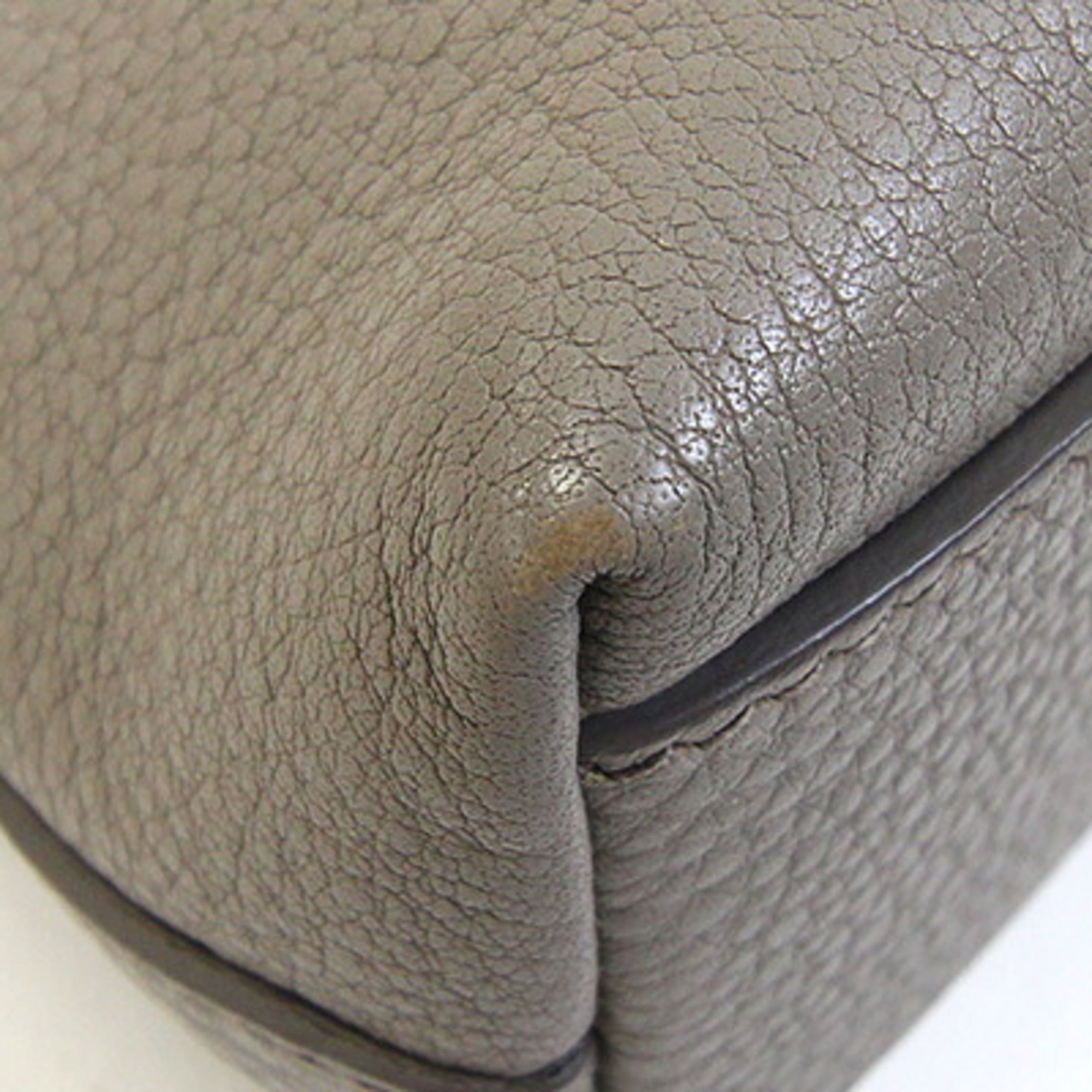 Prada Gray Leather Pouch (Pre-Owned)