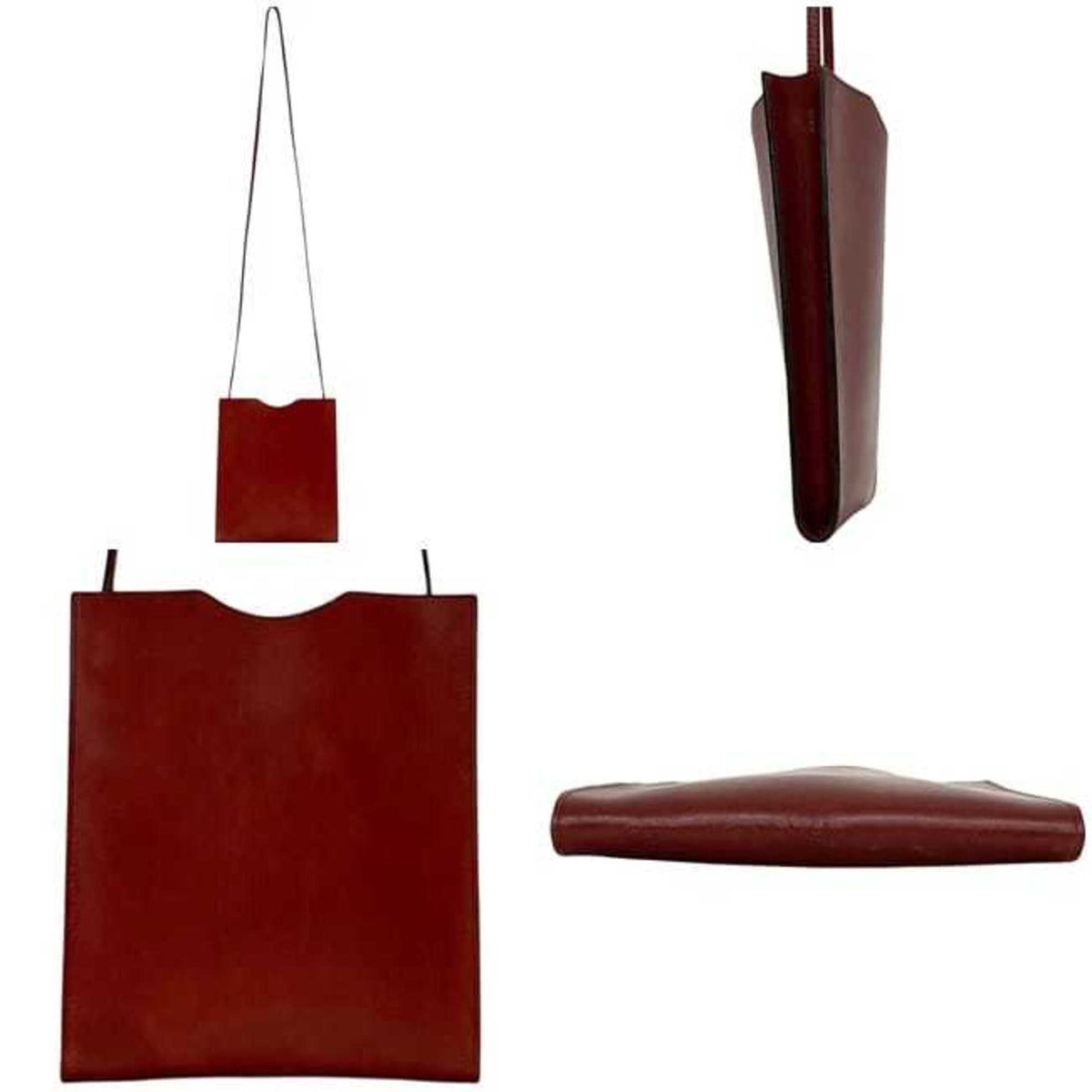 Hermes Brown Leather Pochette Shoulder Bag (Pre-Owned)