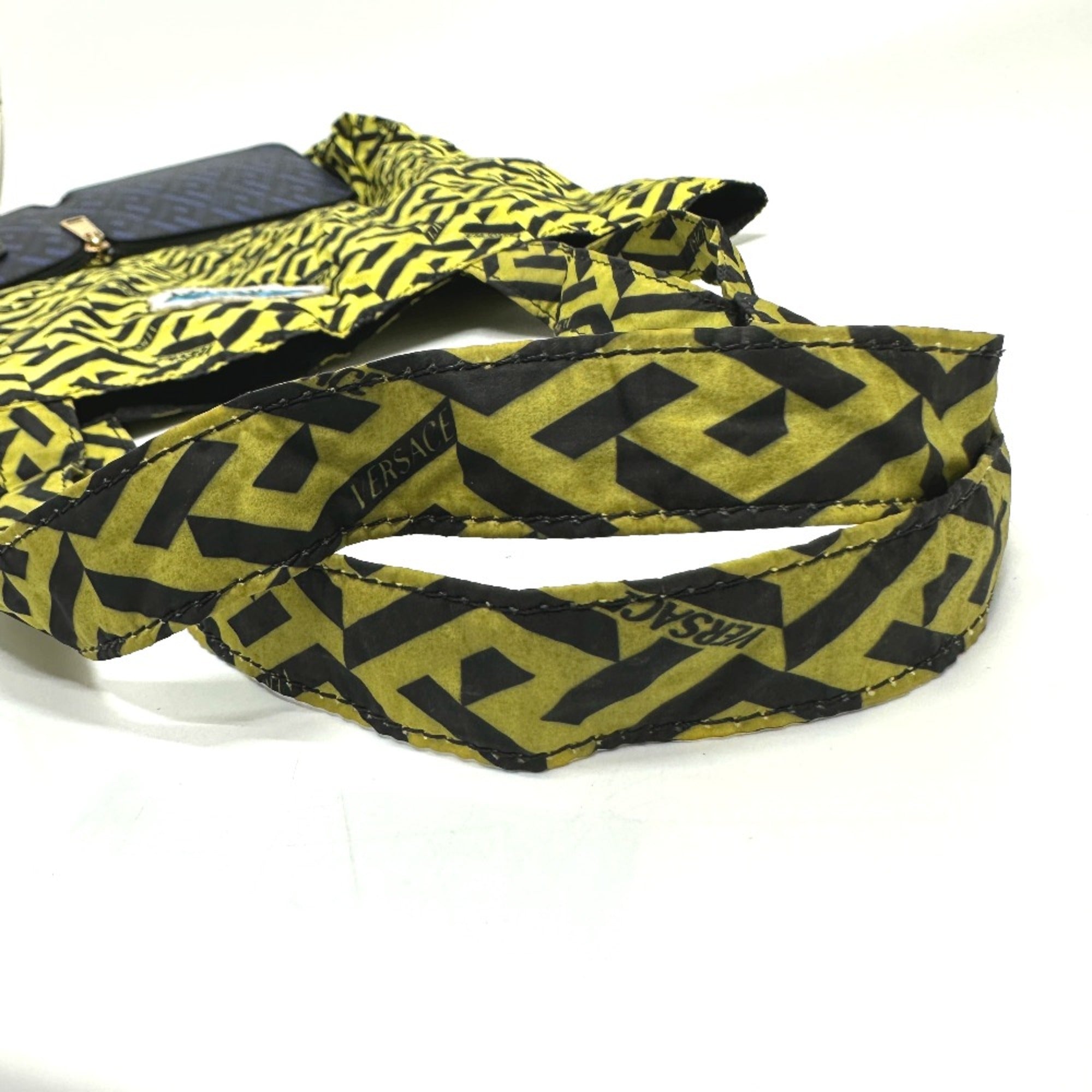 Versace Blue Cloth Tote Bag (Pre-Owned)