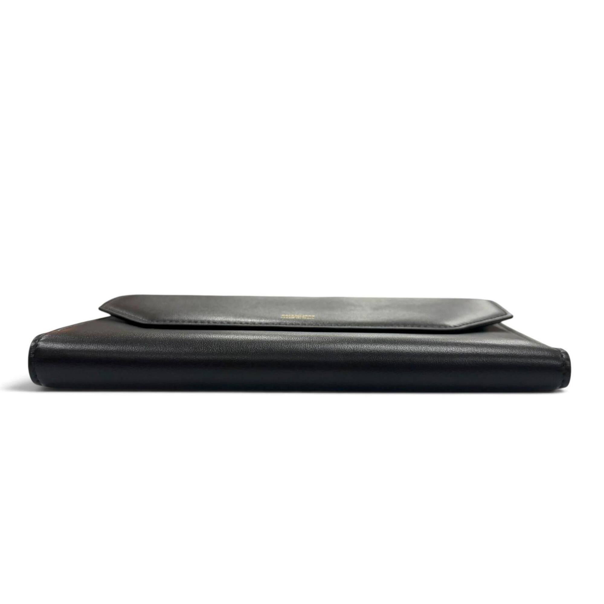 Balenciaga Black Leather Long Wallet (Tri-Fold) (Pre-Owned)