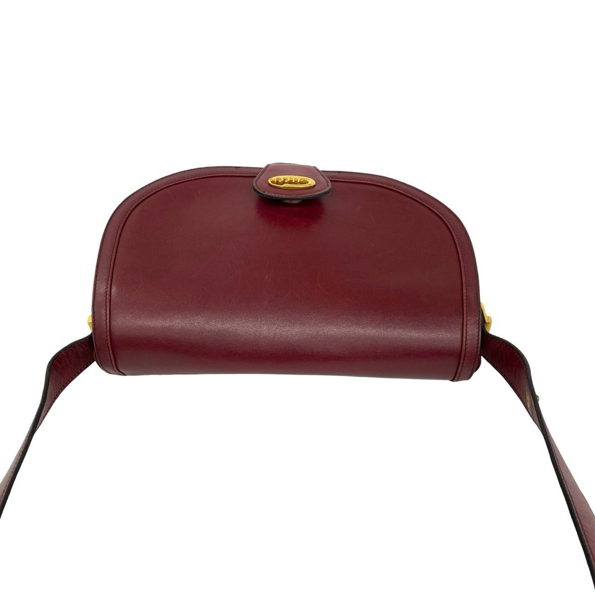 Gucci Red Color Wine Leather Pochette Shoulder Bag (Pre-Owned)
