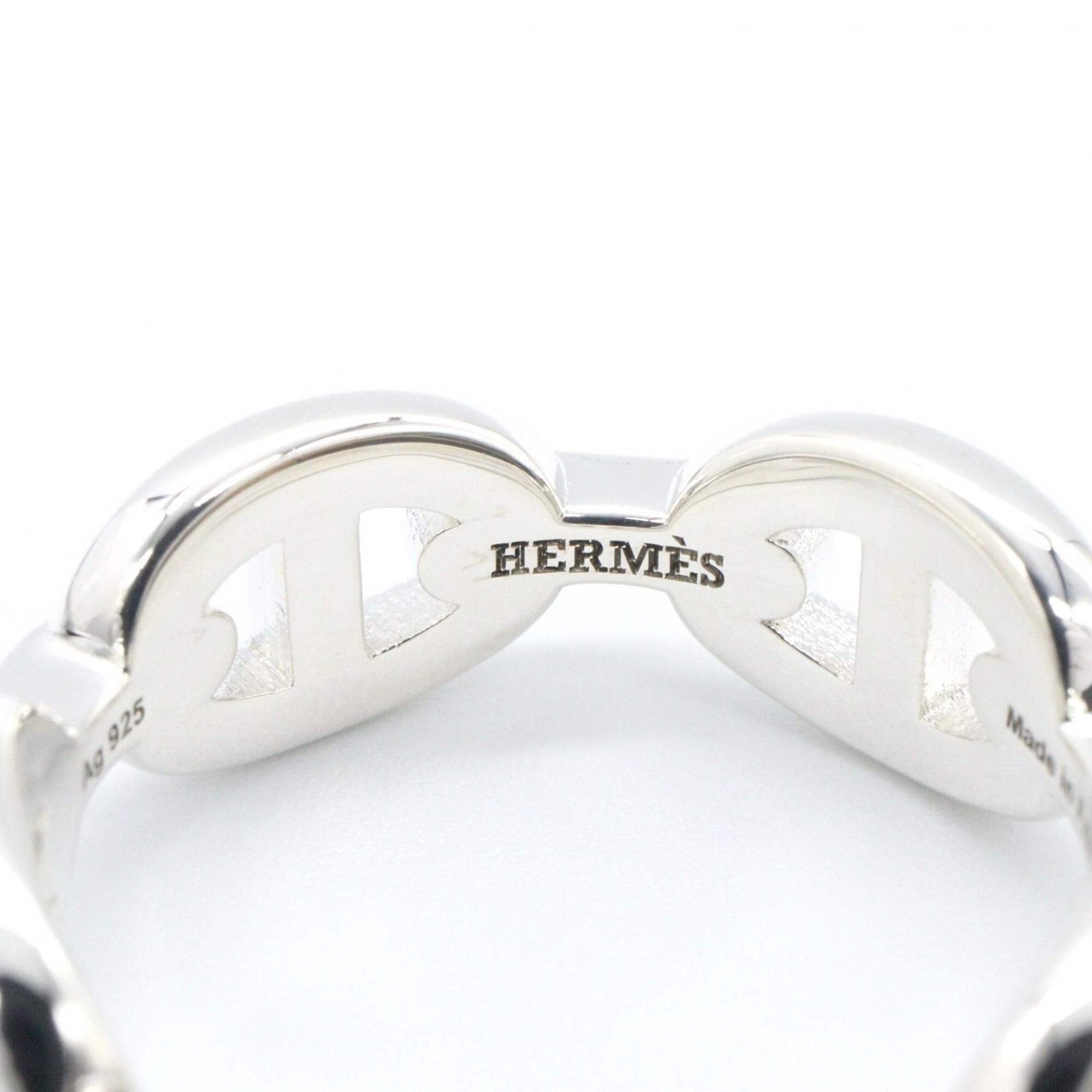 Hermes Silver Silver 925 Band Ring (Pre-Owned)