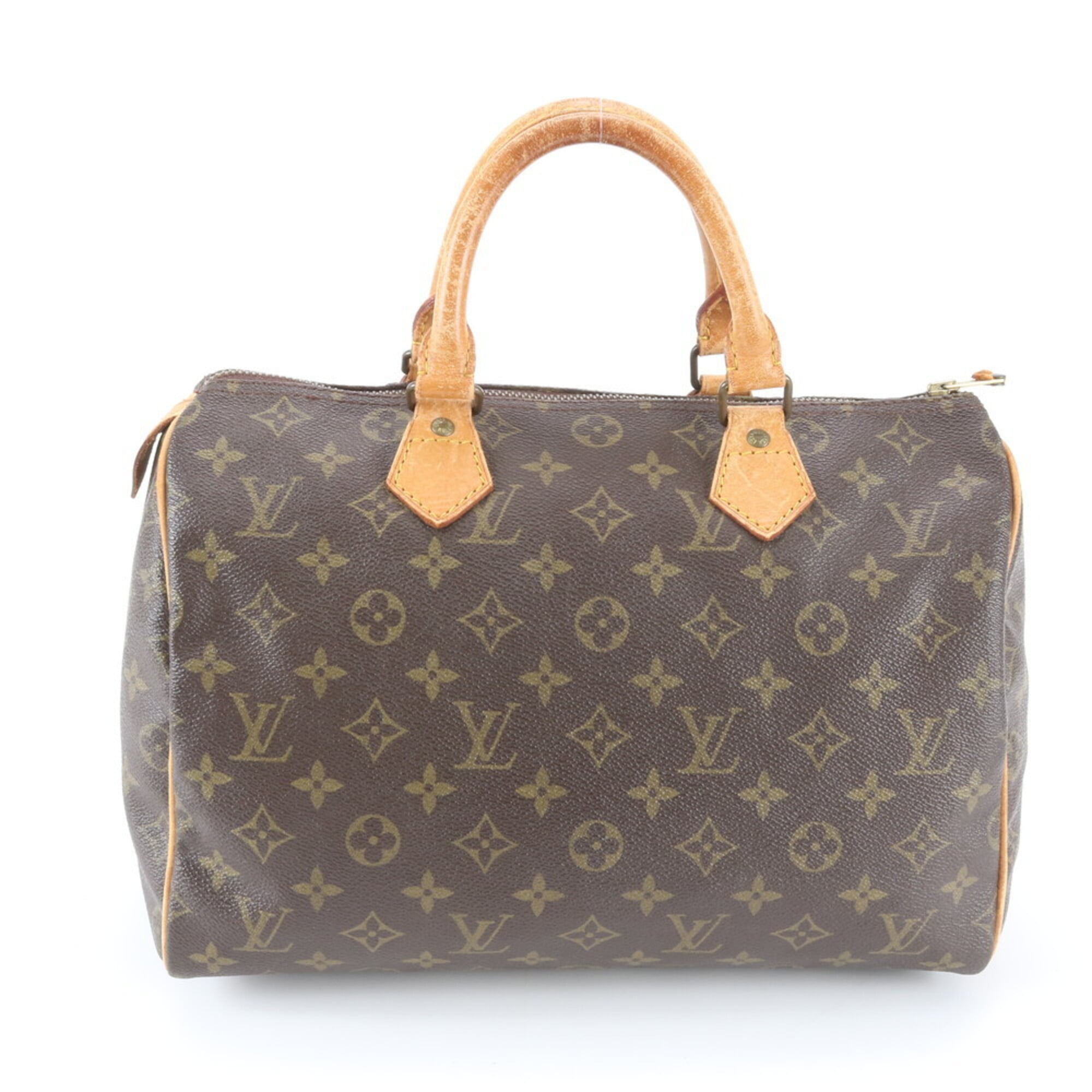Louis Vuitton Dark Brown Coated Canvas Leather Handbag Tote Bag (Pre-Owned)