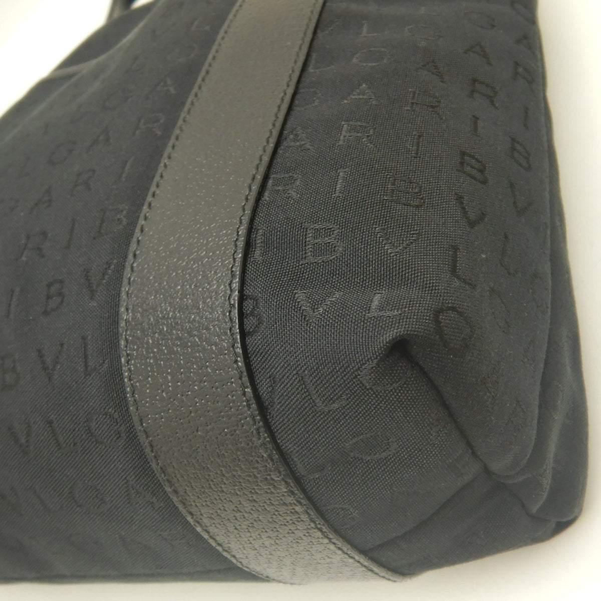 Bvlgari Black Canvas Leather Tote Bag (Pre-Owned)