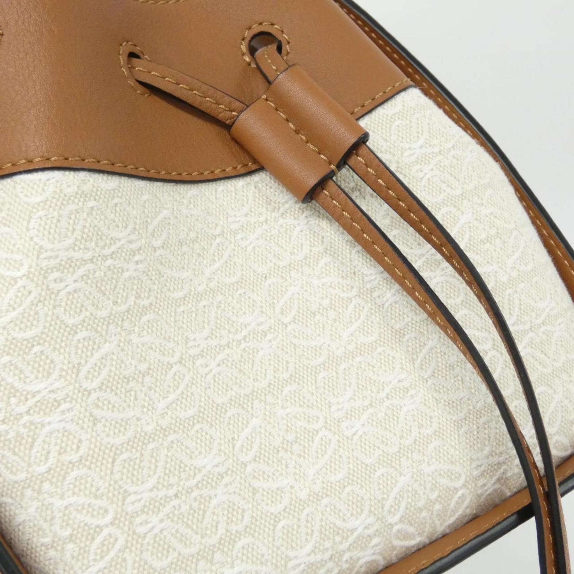 Loewe Beige Canvas Shoulder Bag (Pre-Owned)