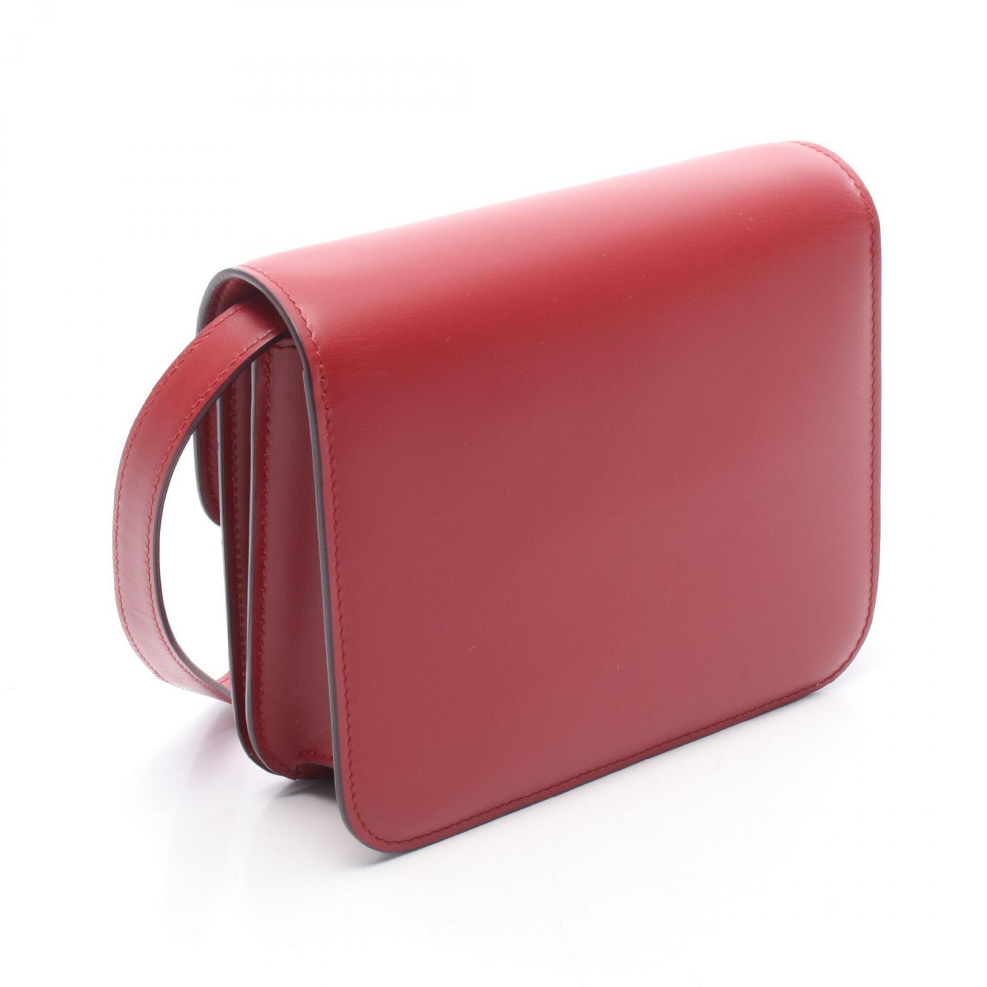 Celine Red Color Leather Handbag Shoulder Bag (Pre-Owned)