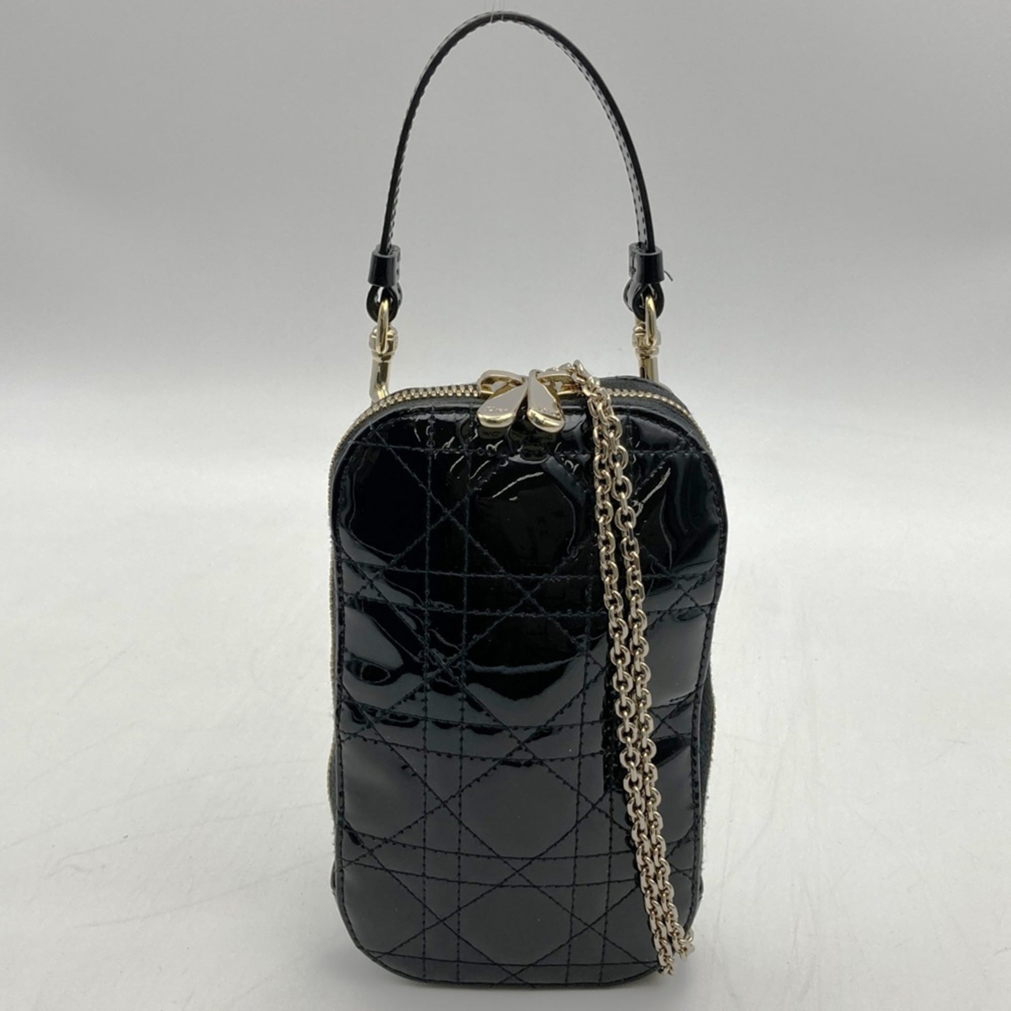 Christian Dior Black Patent Leather Pouch (Pre-Owned)