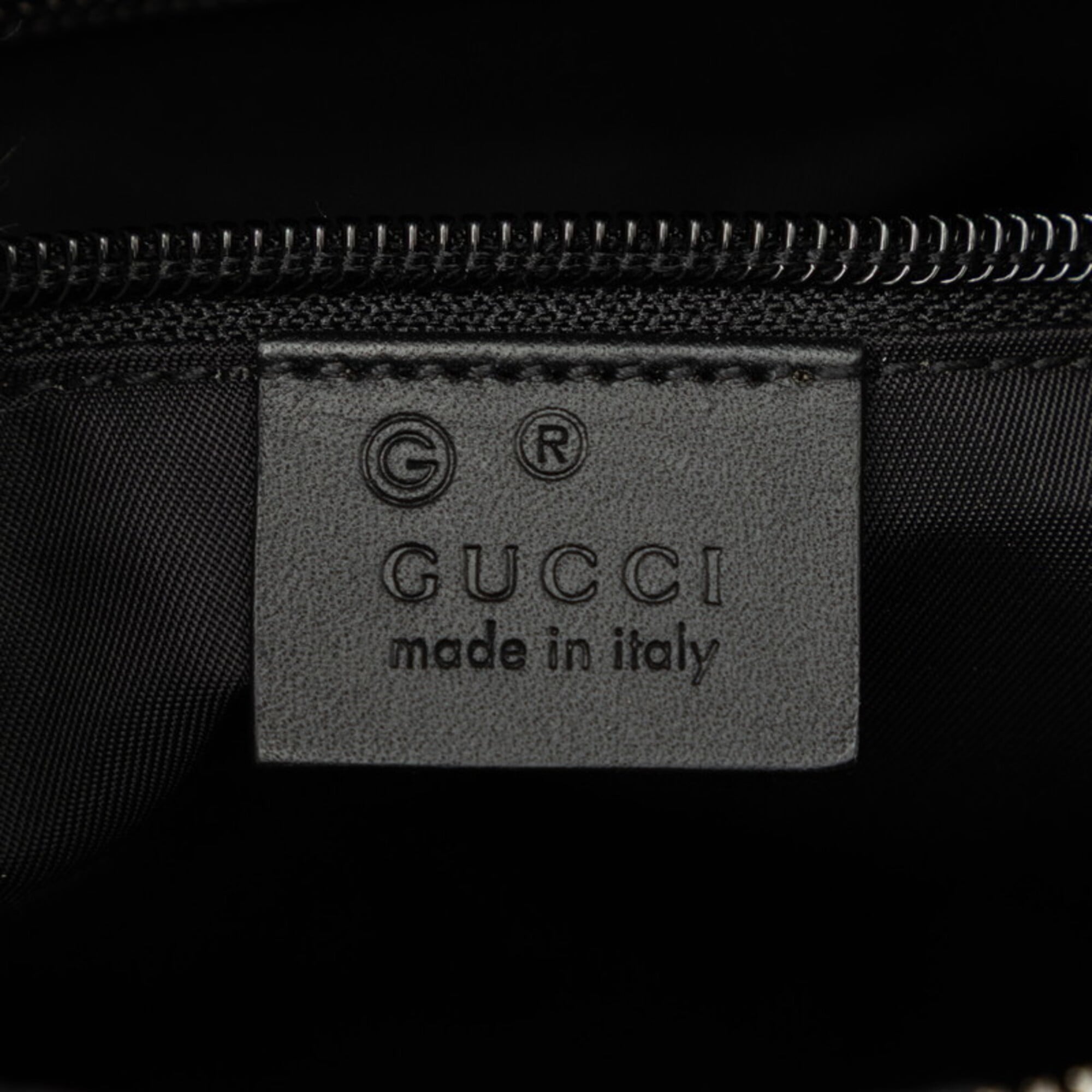 Gucci Black Canvas Leather Shoulder Bag (Pre-Owned)