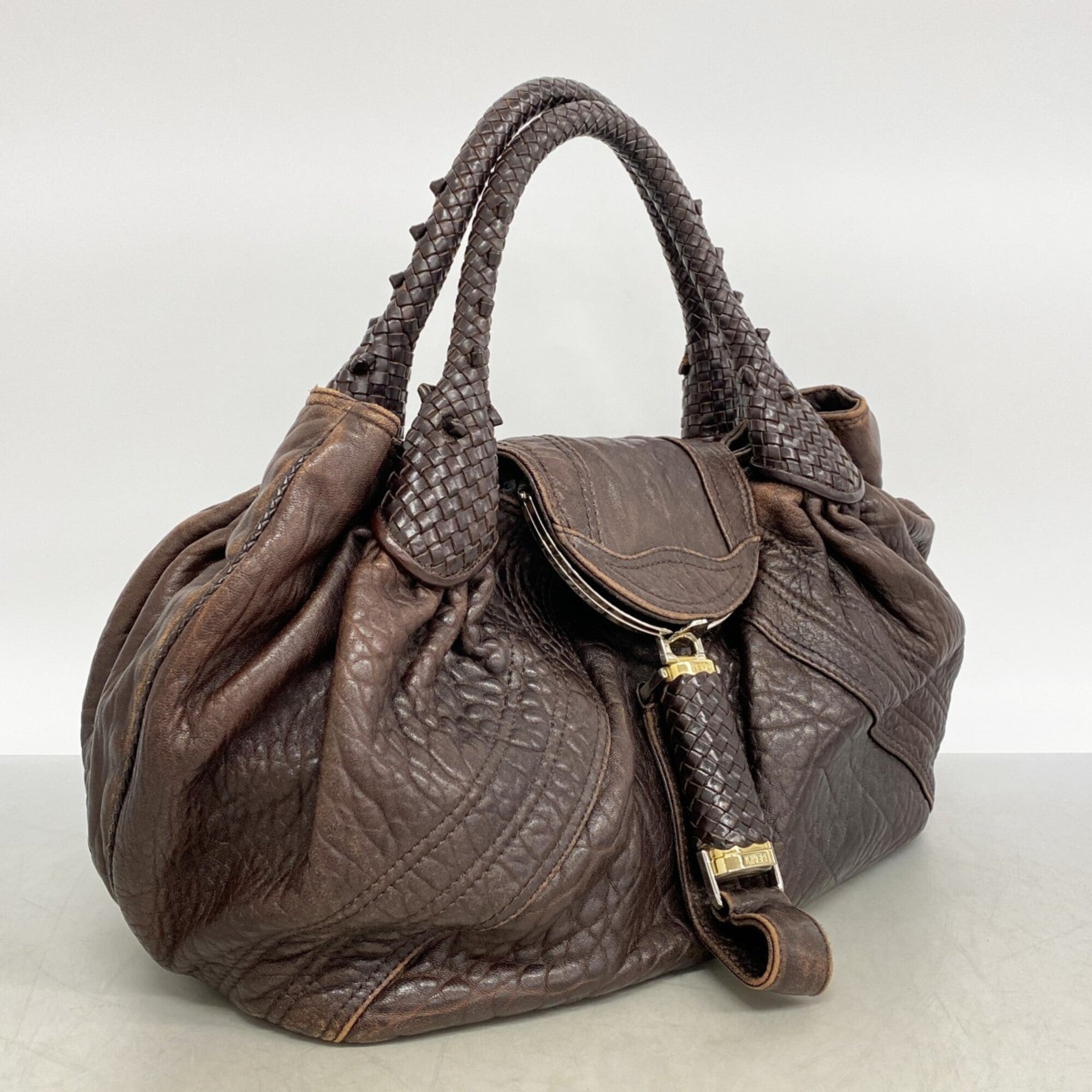 Fendi Brown Leather Handbag (Pre-Owned)