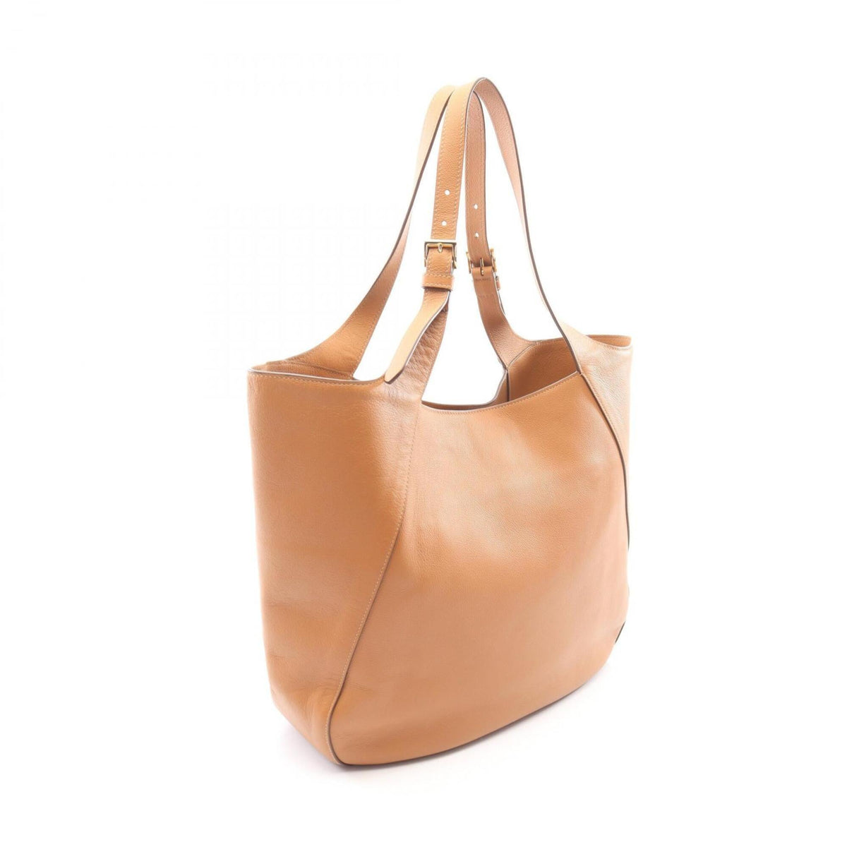 Prada Brown Leather Handbag Tote Bag (Pre-Owned)