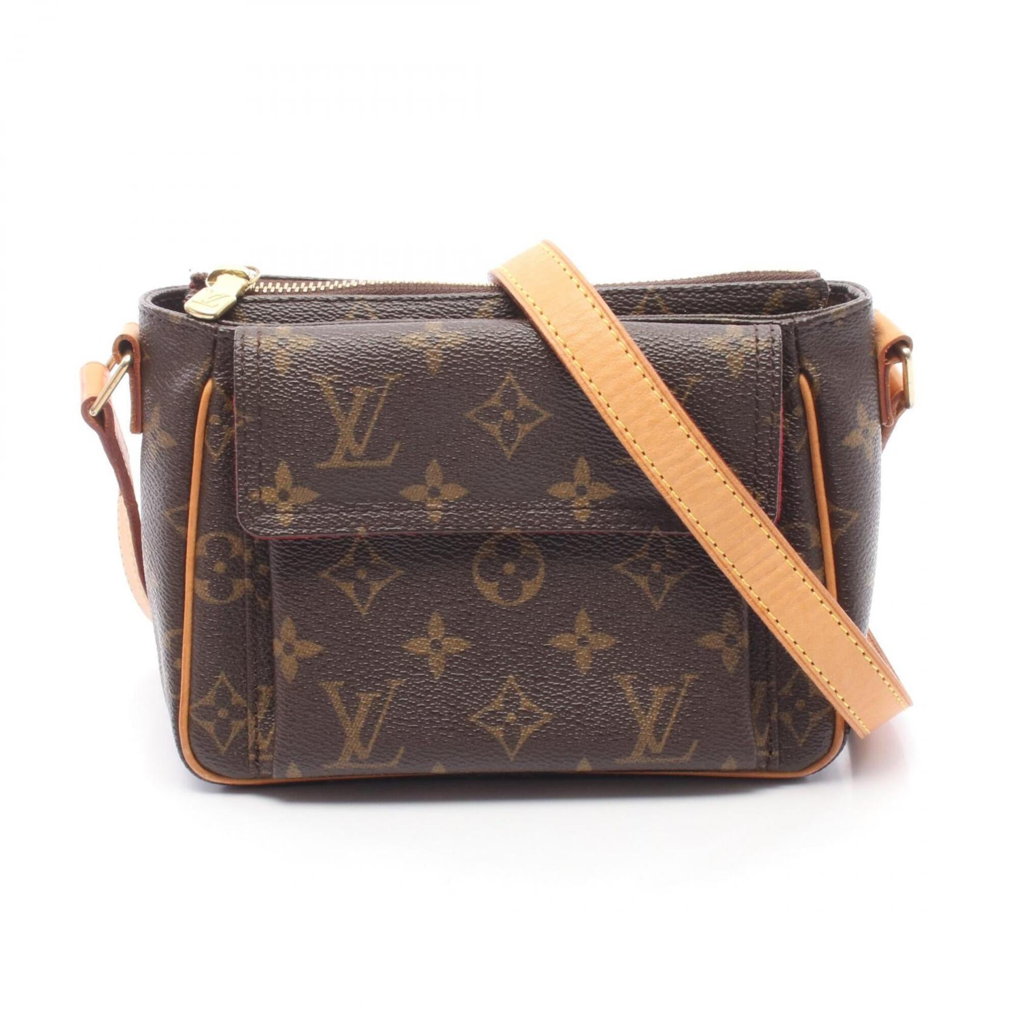 Louis Vuitton Brown Monogram Coated Canvas Leather Handbag Shoulder Bag (Pre-Owned)