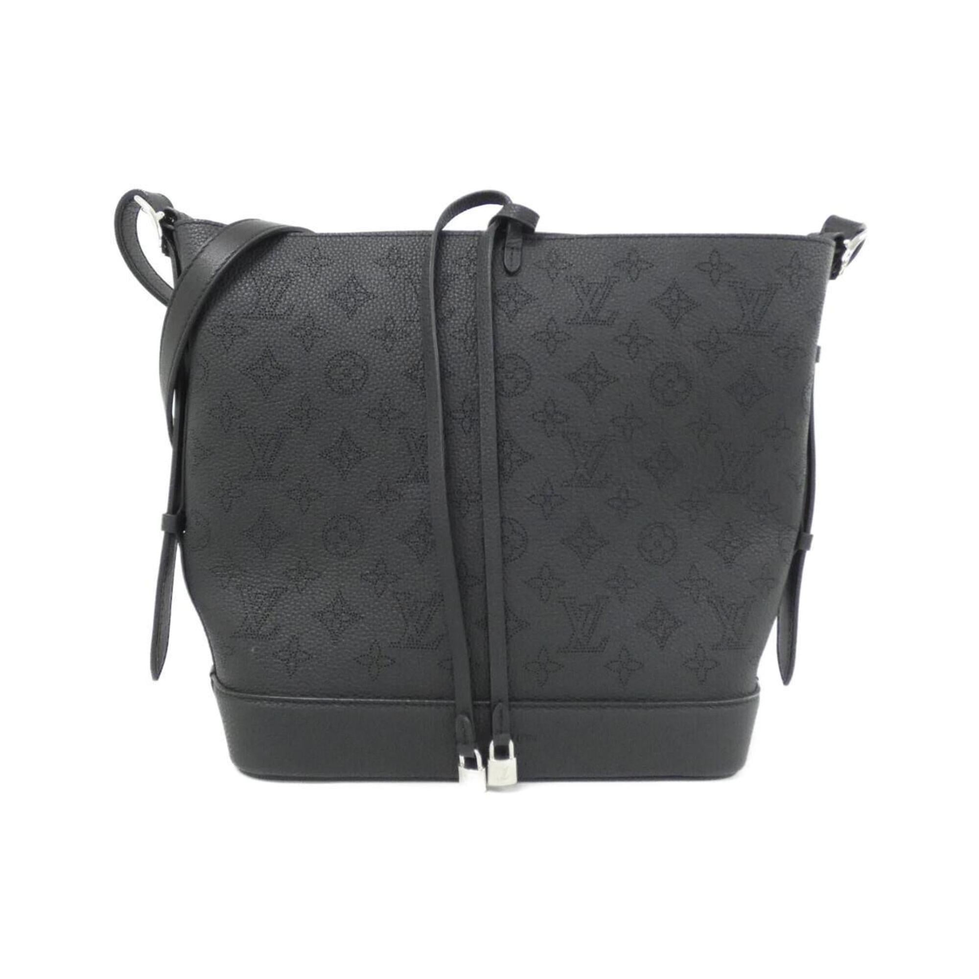 Louis Vuitton Mahina Black Leather Shoulder Bag (Pre-Owned)
