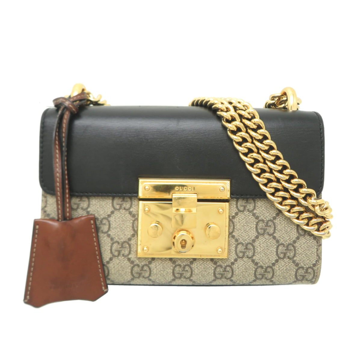 Gucci Beige Brown Pvc Leather Shoulder Bag (Pre-Owned)