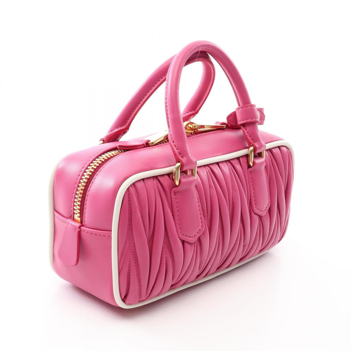 Miu Miu Matelasse Pink Leather Handbag (Pre-Owned)