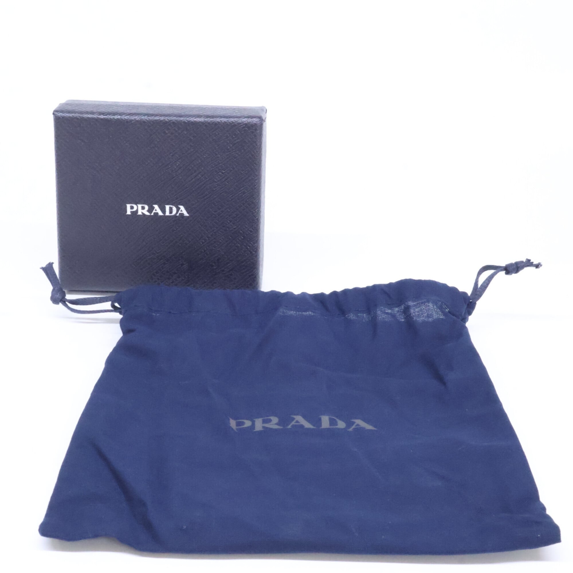 Prada Black Leather Coin Purse/Coin Case (Pre-Owned)