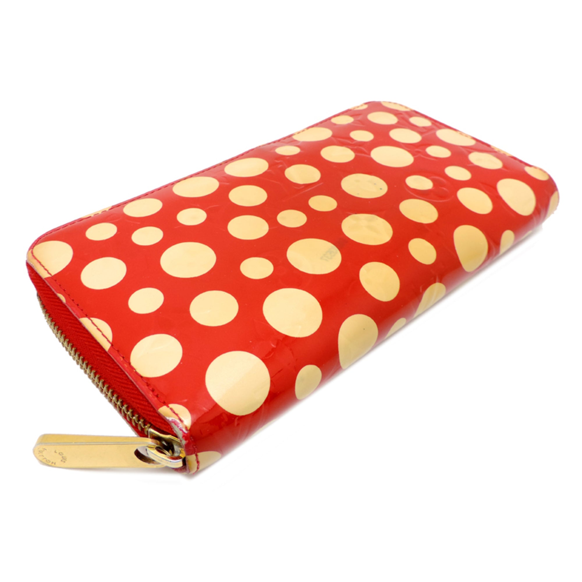 Louis Vuitton Red Color Rouge White Vernis Long Wallet (Bi-Fold) (Pre-Owned)