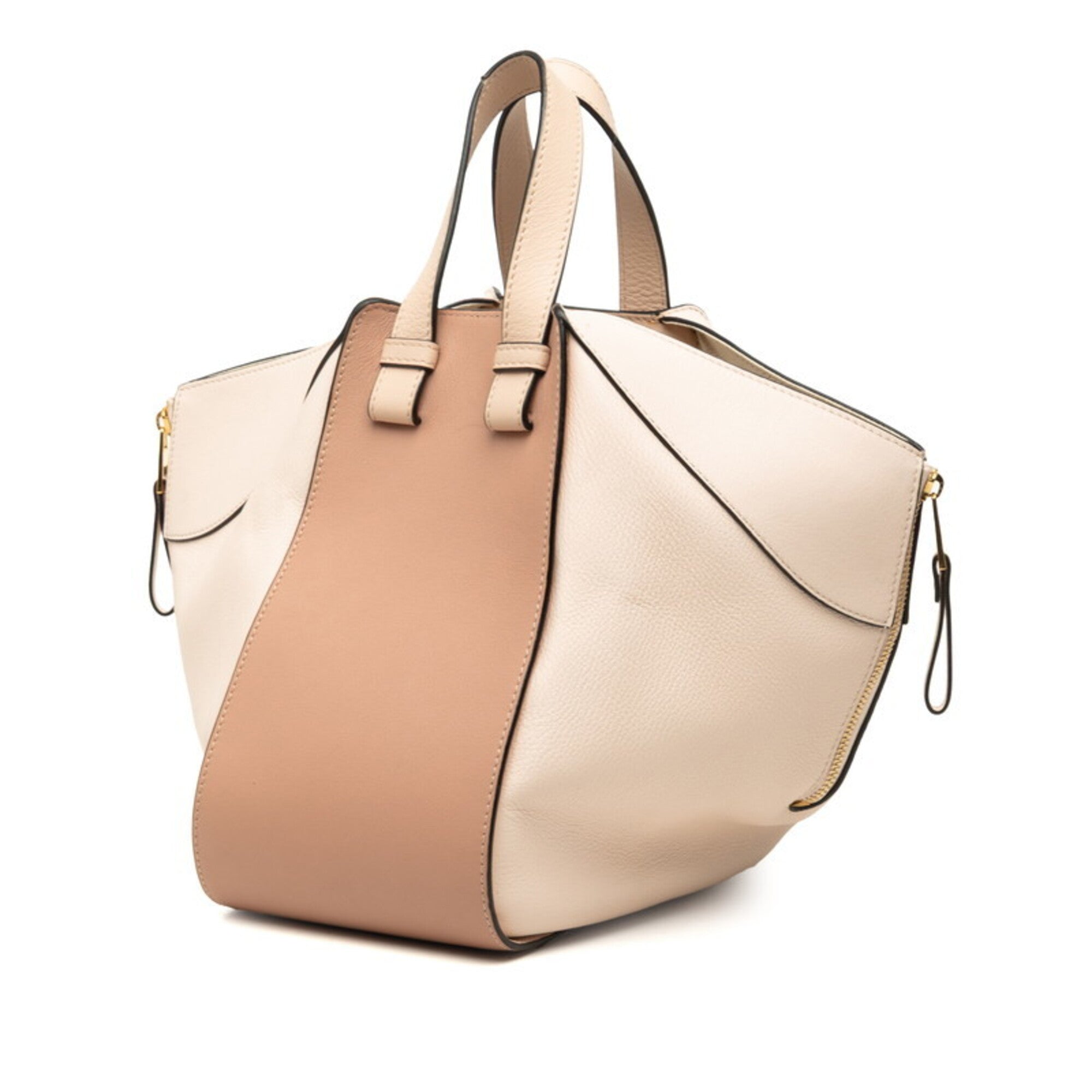 Loewe Pink Beige Leather Handbag Shoulder Bag (Pre-Owned)