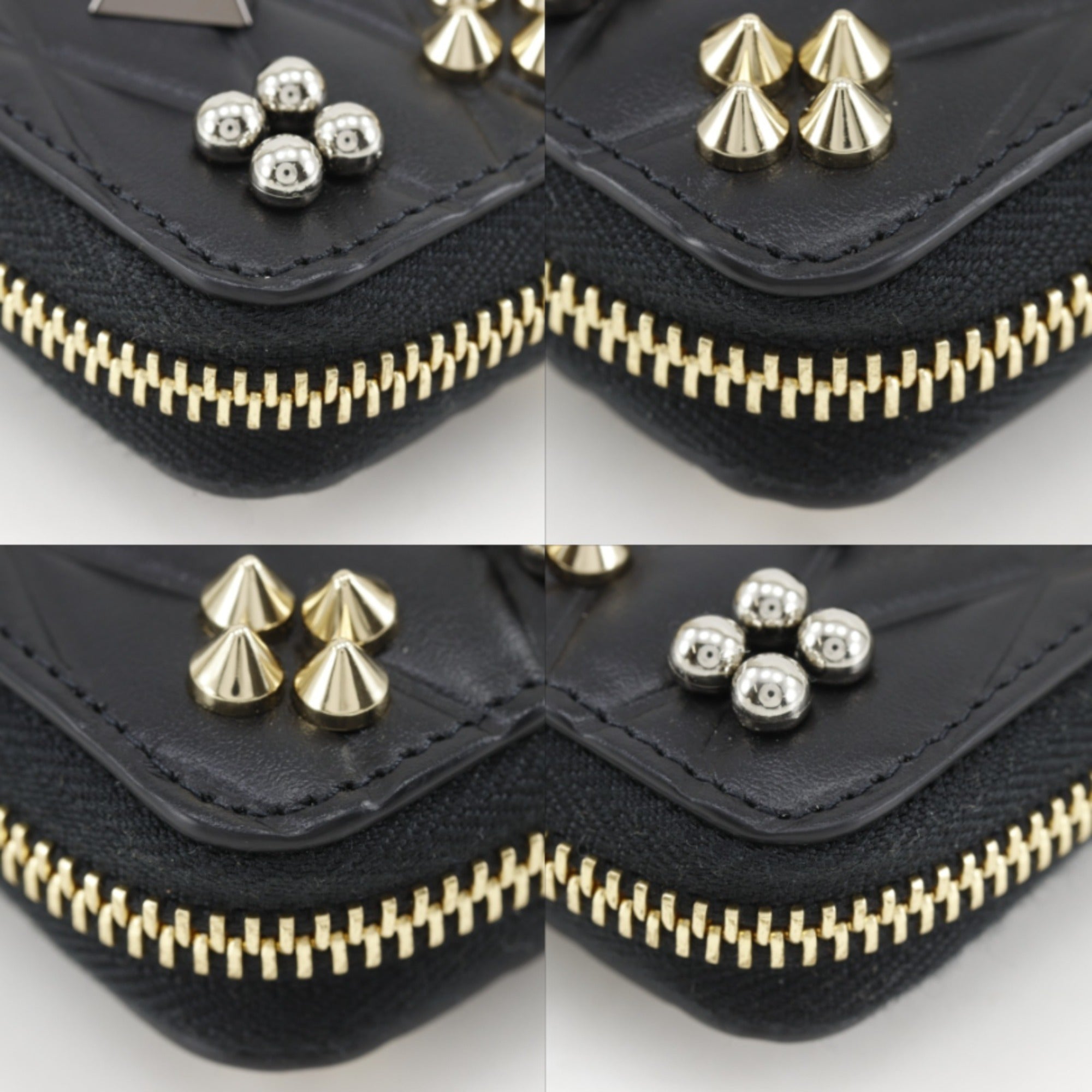 Christian Louboutin Black Leather Long Wallet (Bi-Fold) (Pre-Owned)